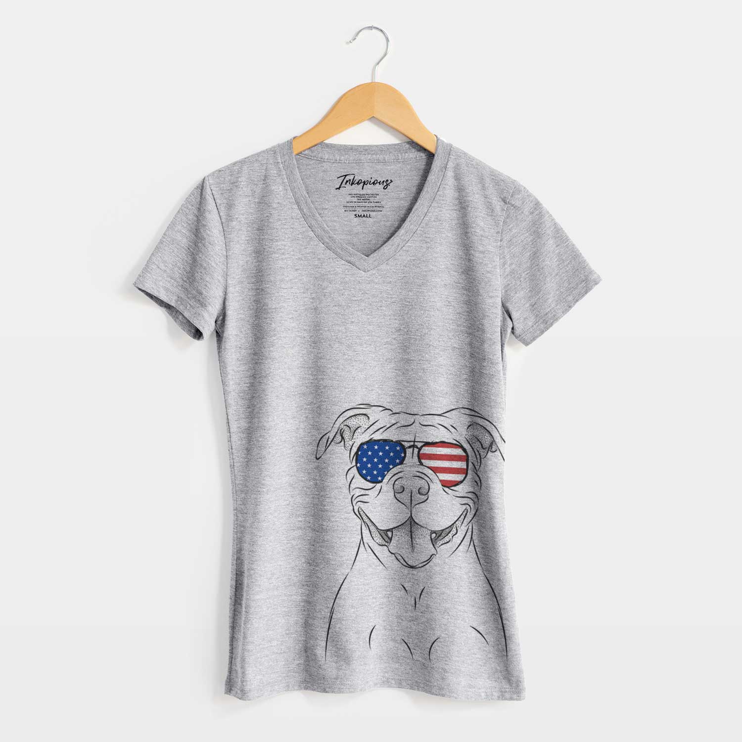 USA Tyson the American Bulldog - Women's Perfect V-neck Shirt