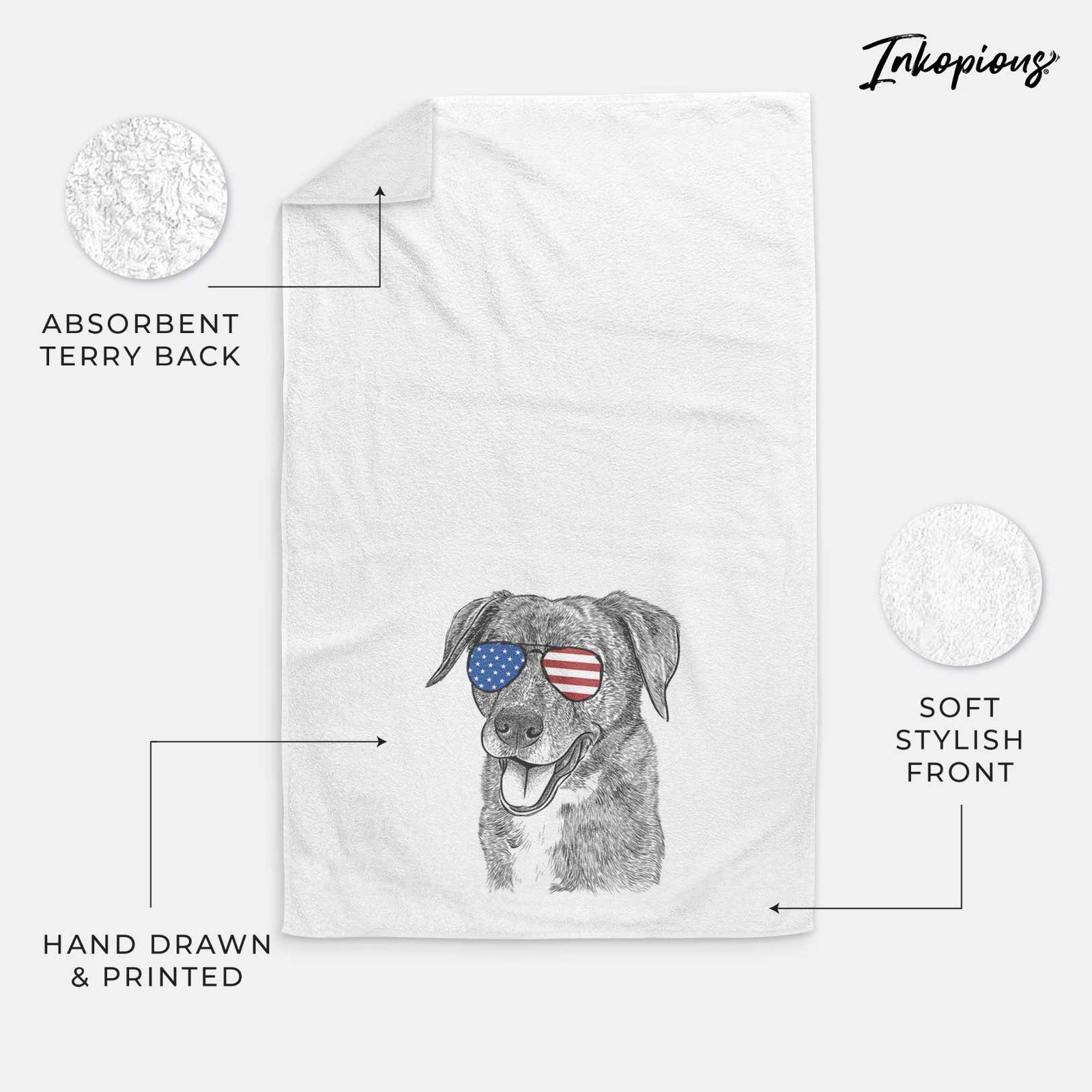 Wally the Mixed Breed Decorative Hand Towel