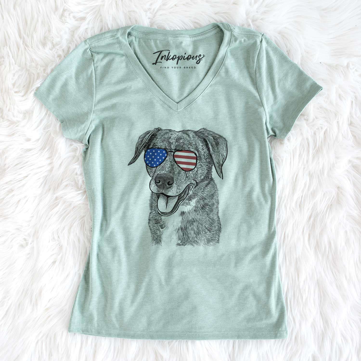 USA Wally the Mixed Breed - Women's Perfect V-neck Shirt