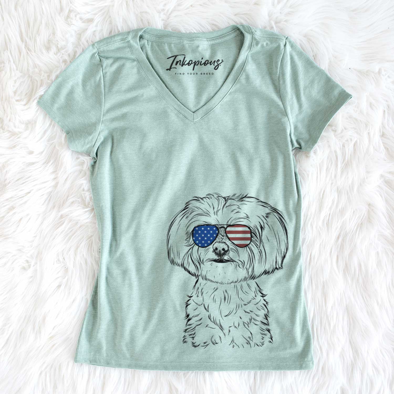 USA Willow the Maltese - Women's Perfect V-neck Shirt