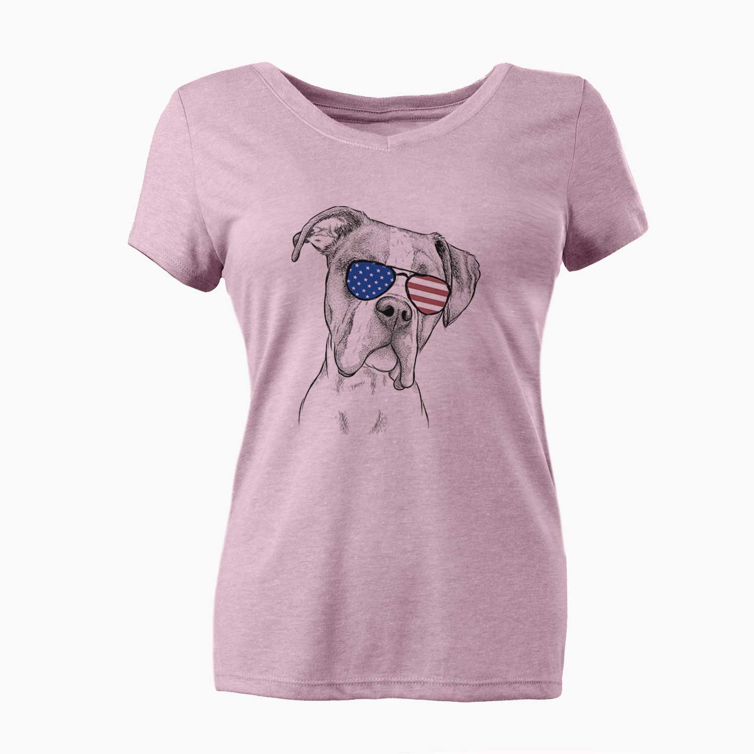 USA Winston the Boxer - Women's Perfect V-neck Shirt