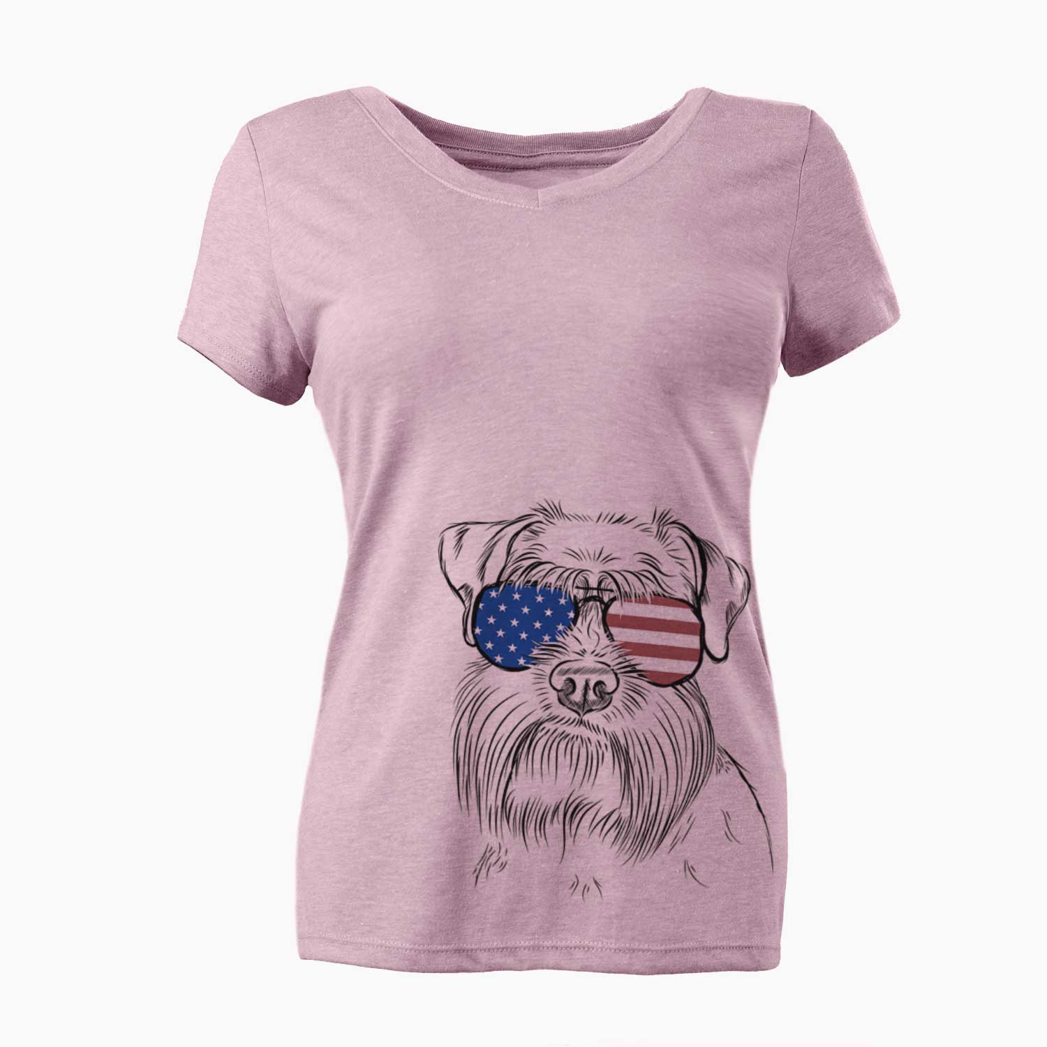 USA Wrigley the Schnauzer - Women's Perfect V-neck Shirt