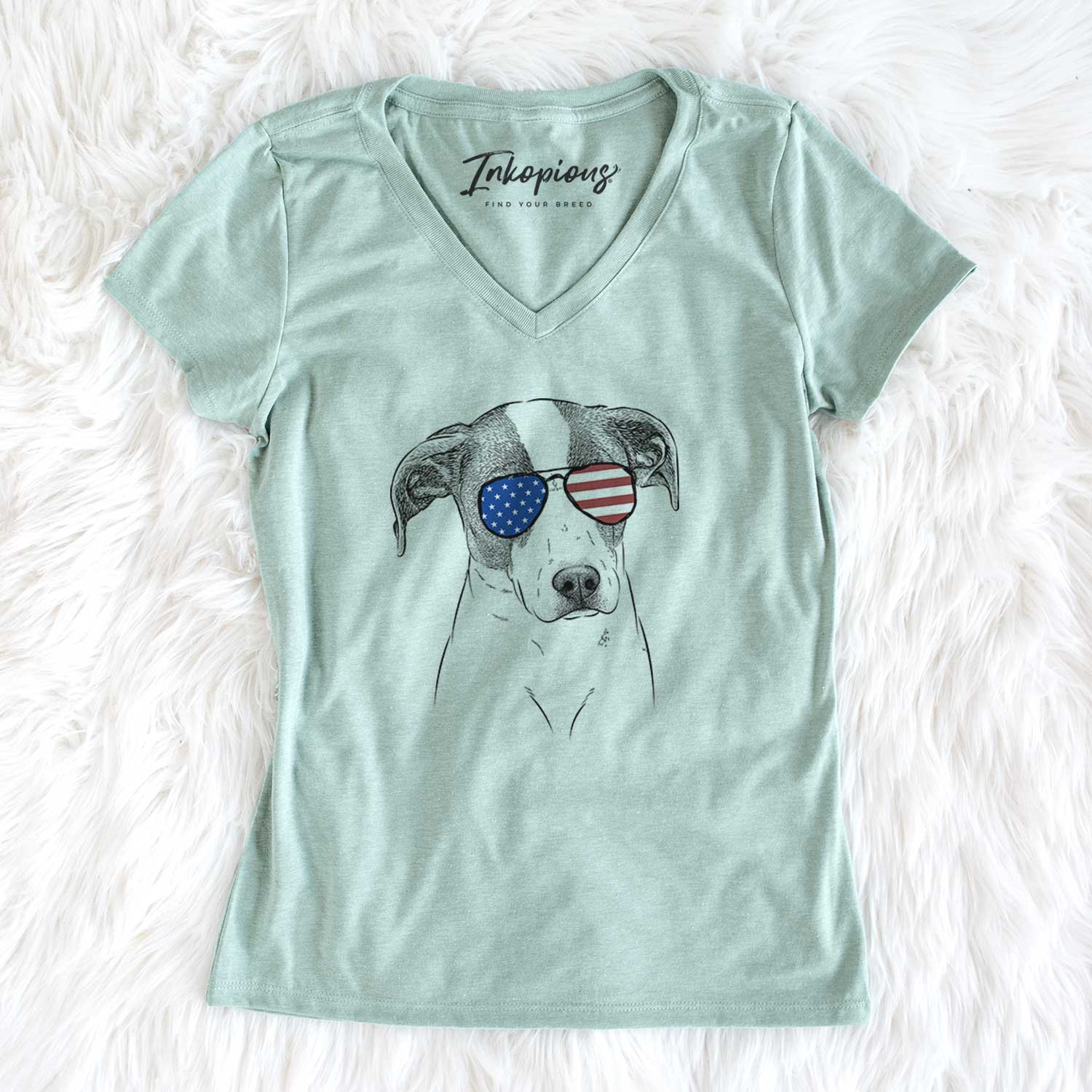 USA Zephyr the Pointer Mix - Women's Perfect V-neck Shirt