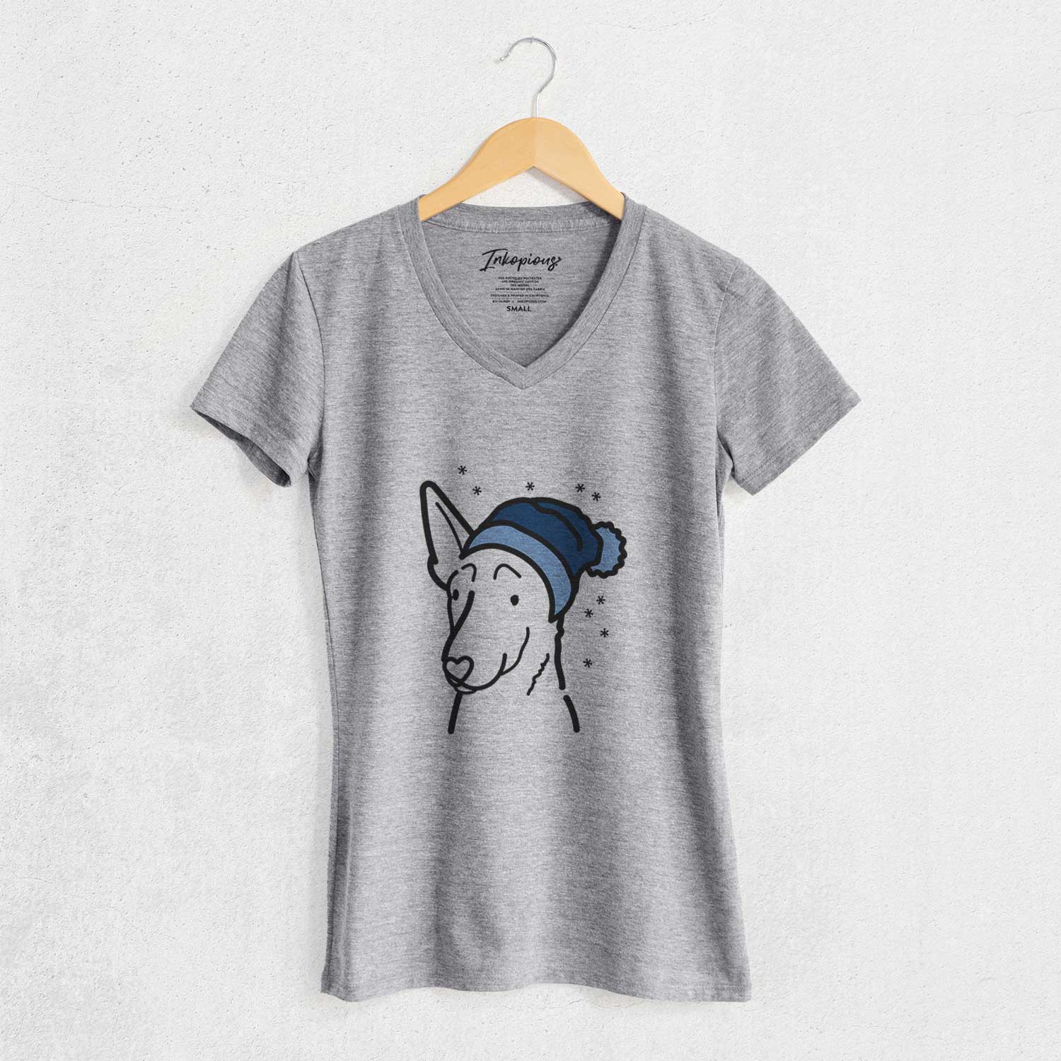 Frosty Belgian Malinois - Women's V-neck Shirt