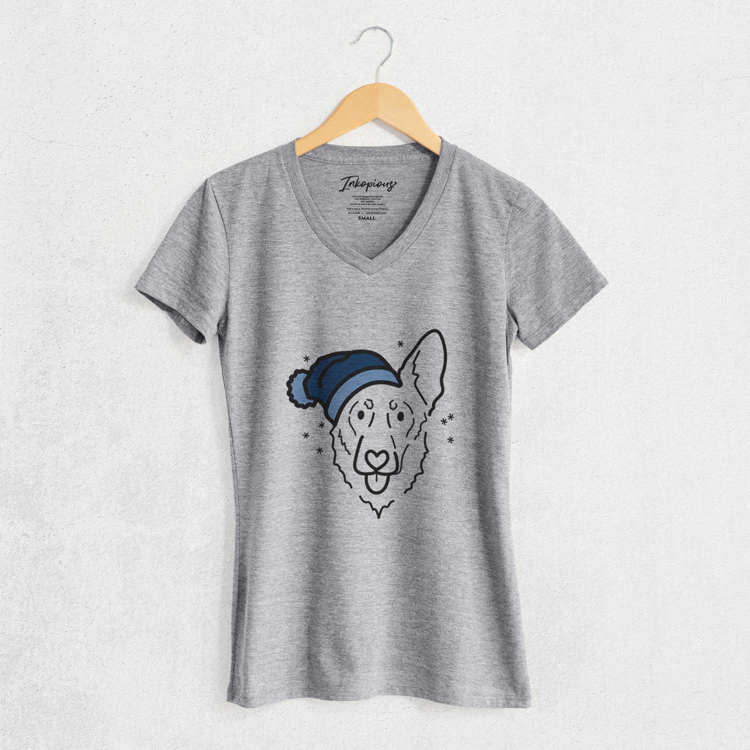 Frosty Shepherd Mix - Bodhi - Women's V-neck Shirt