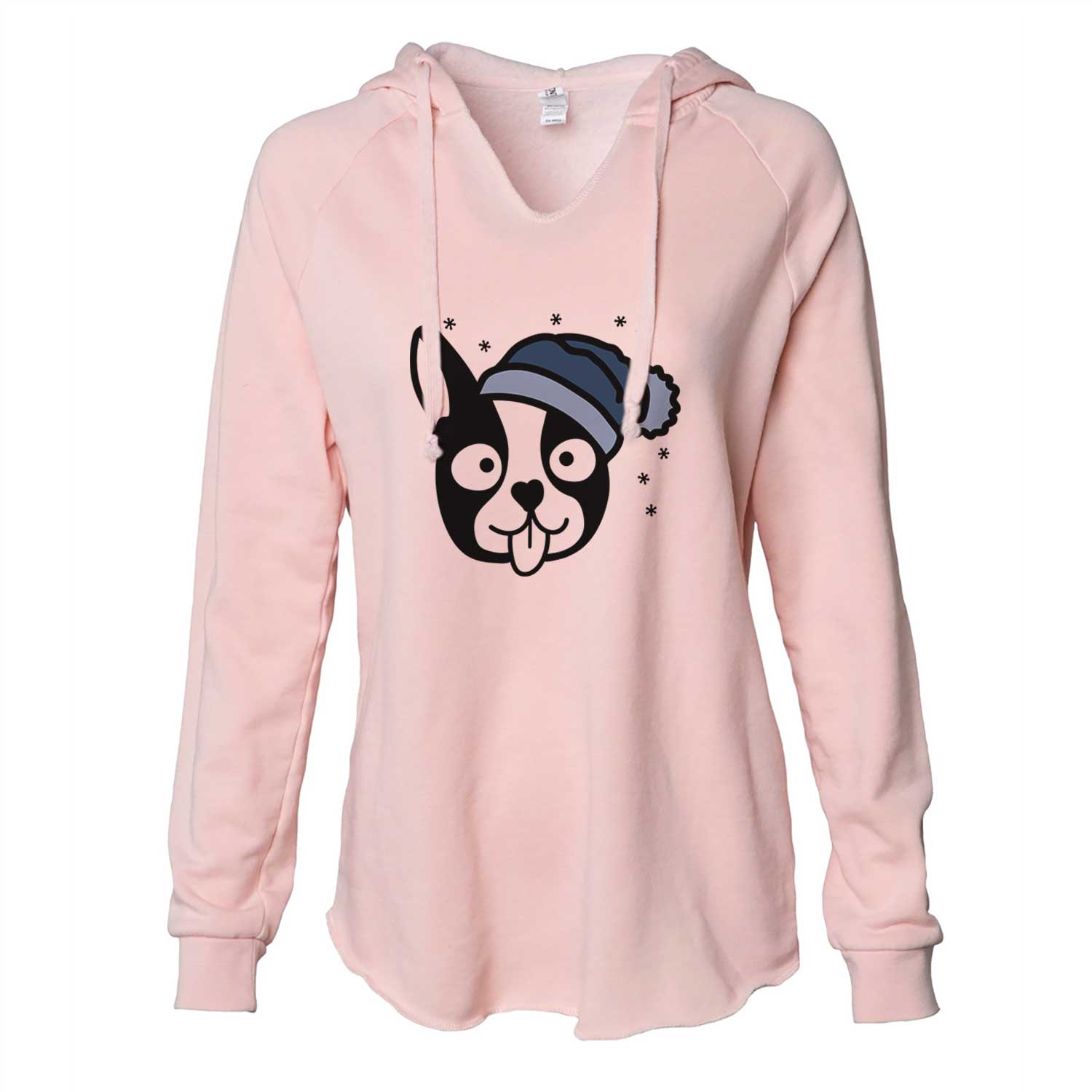Frosty Boston Terrier - Cali Wave Hooded Sweatshirt
