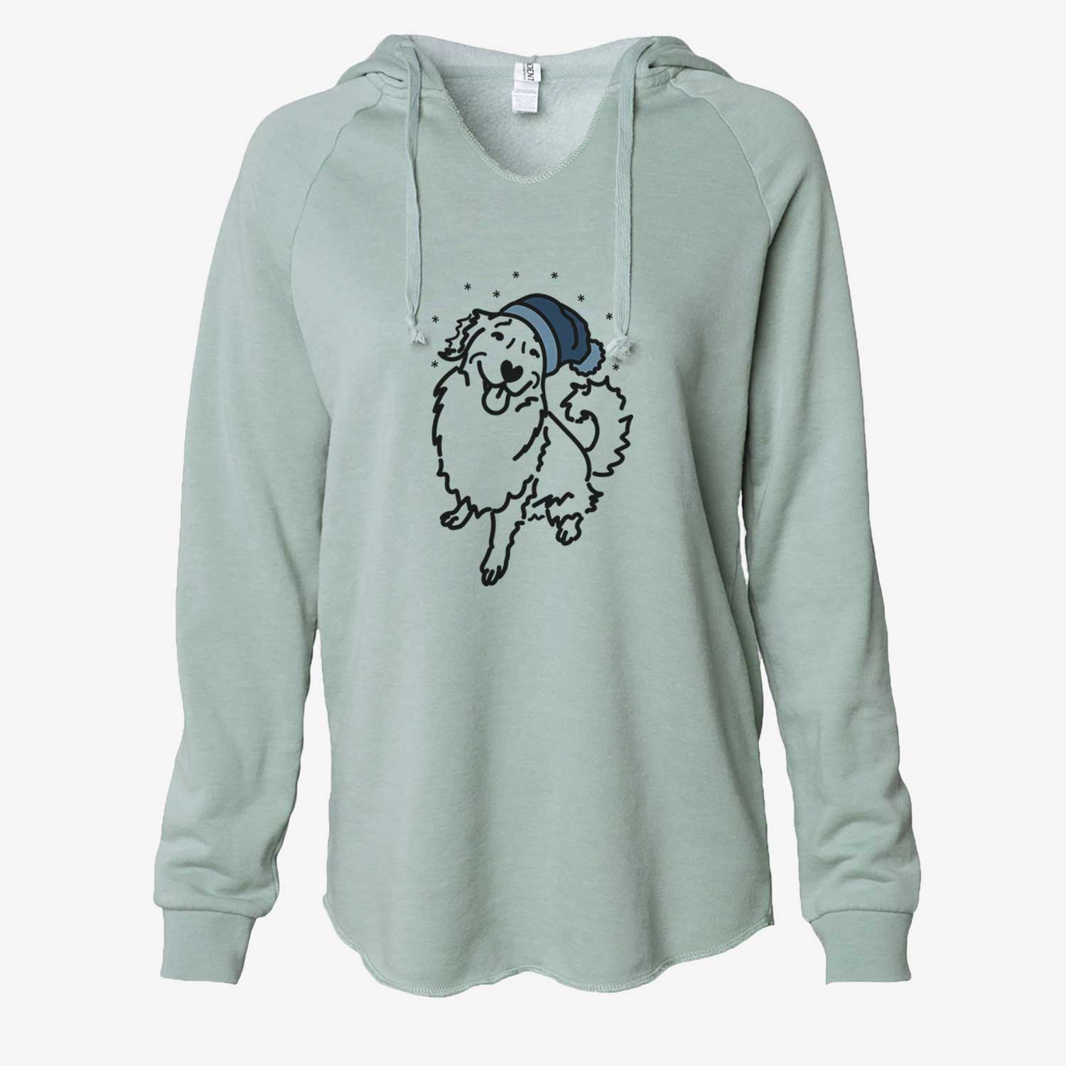 Frosty Golden Retriever - Brinkley - Cali Wave Hooded Sweatshirt