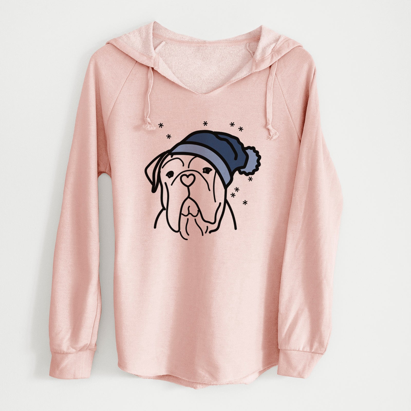 Frosty Bull Mastiff - Vivian - Cali Wave Hooded Sweatshirt
