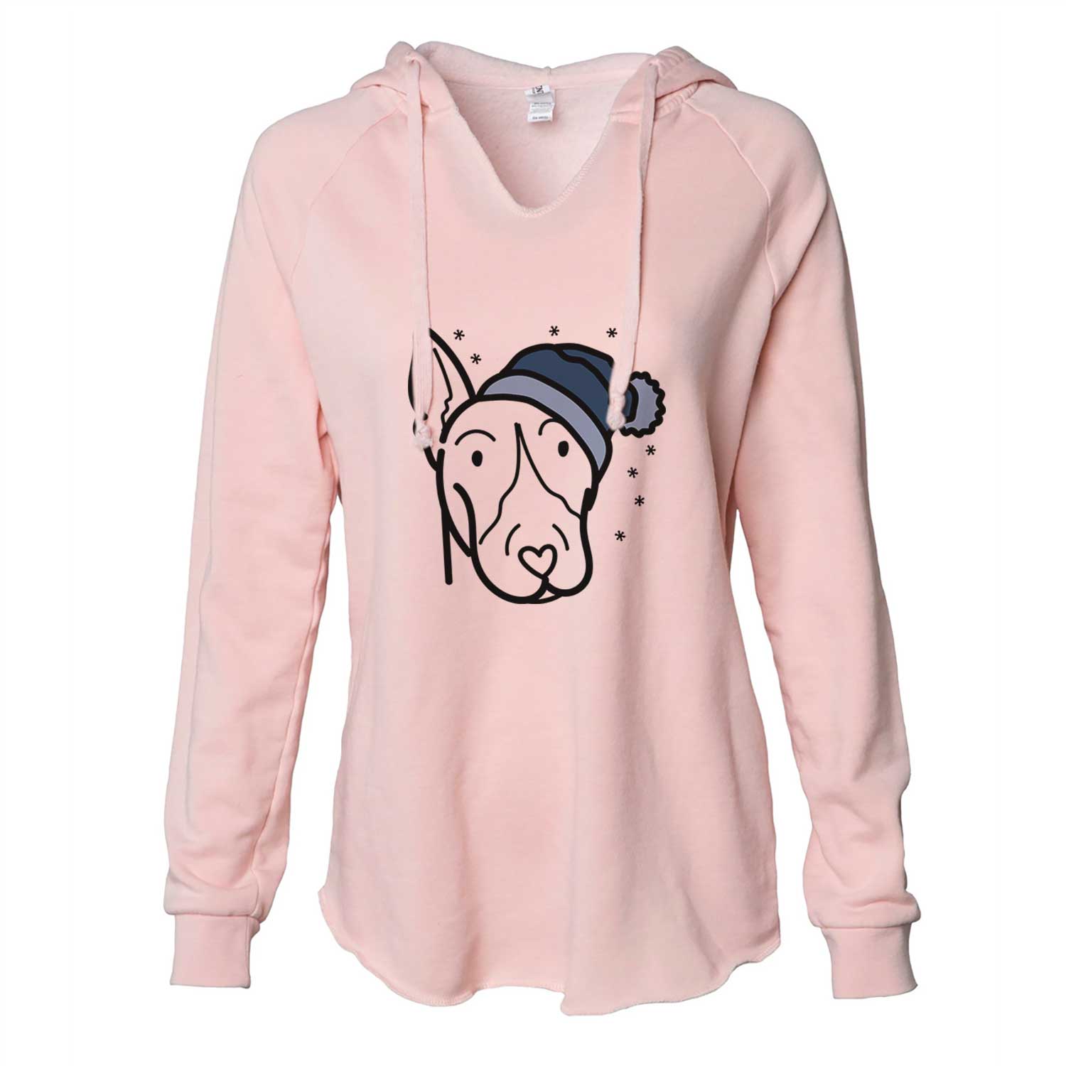 Frosty Bull Terrier - Cali Wave Hooded Sweatshirt