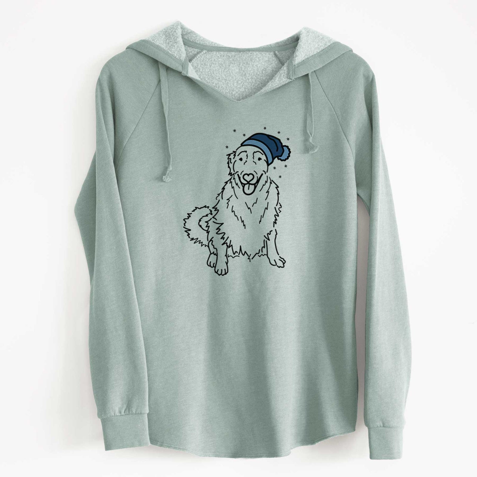 Frosty Golden Retriever - Daisy - Cali Wave Hooded Sweatshirt