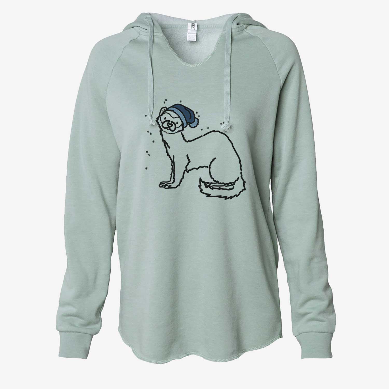 Frosty Ferret - Fern - Cali Wave Hooded Sweatshirt