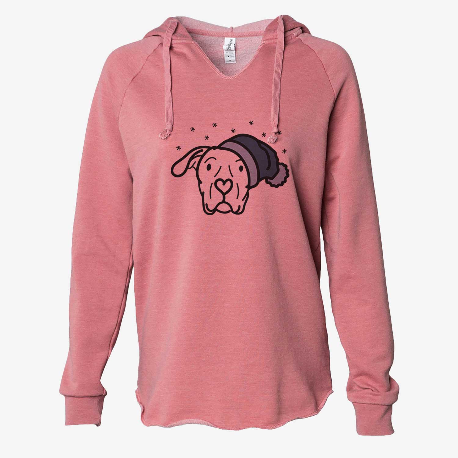Frosty Dogo Argentino - Genevieve - Cali Wave Hooded Sweatshirt