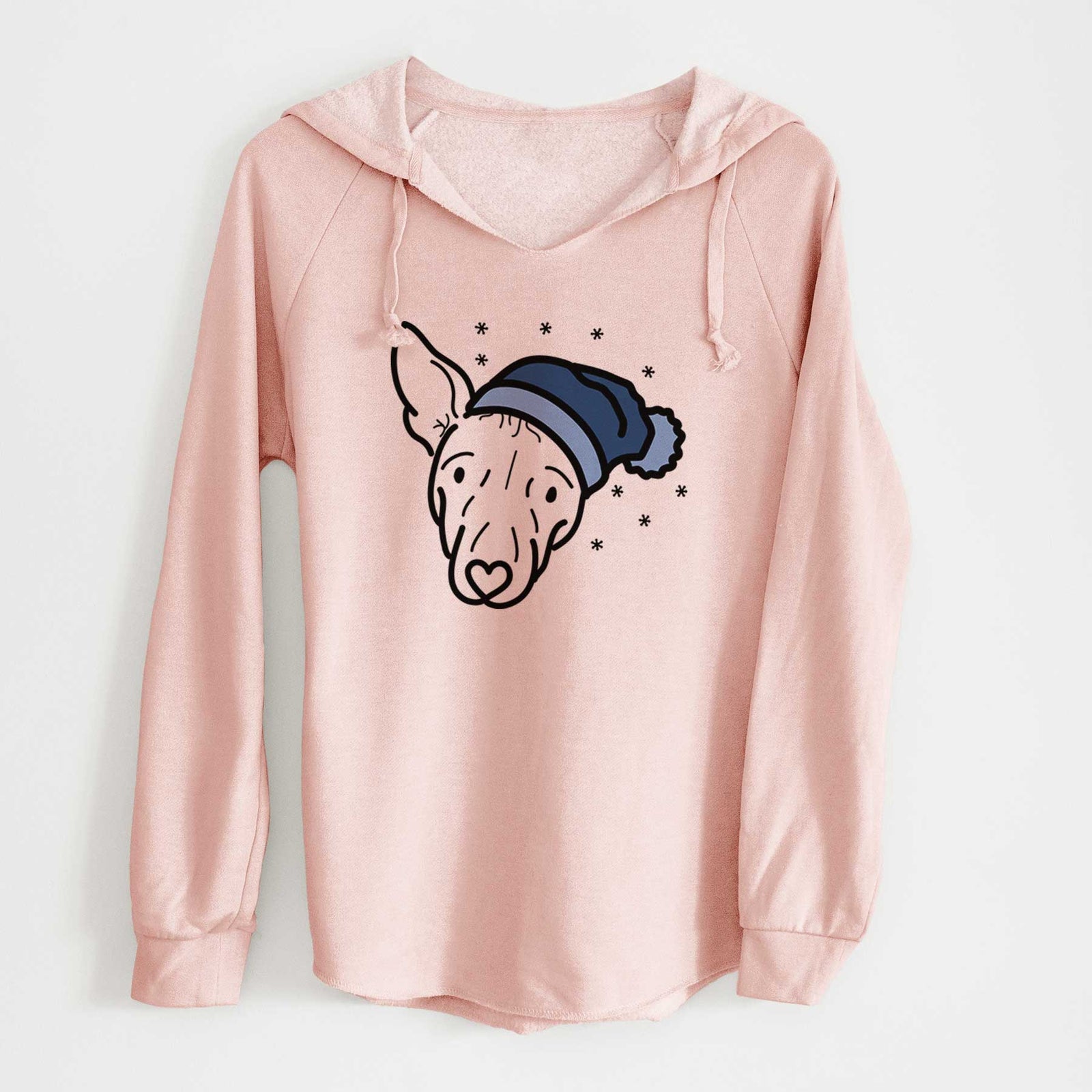 Frosty American Hairless Terrier - Georgia - Cali Wave Hooded Sweatshirt