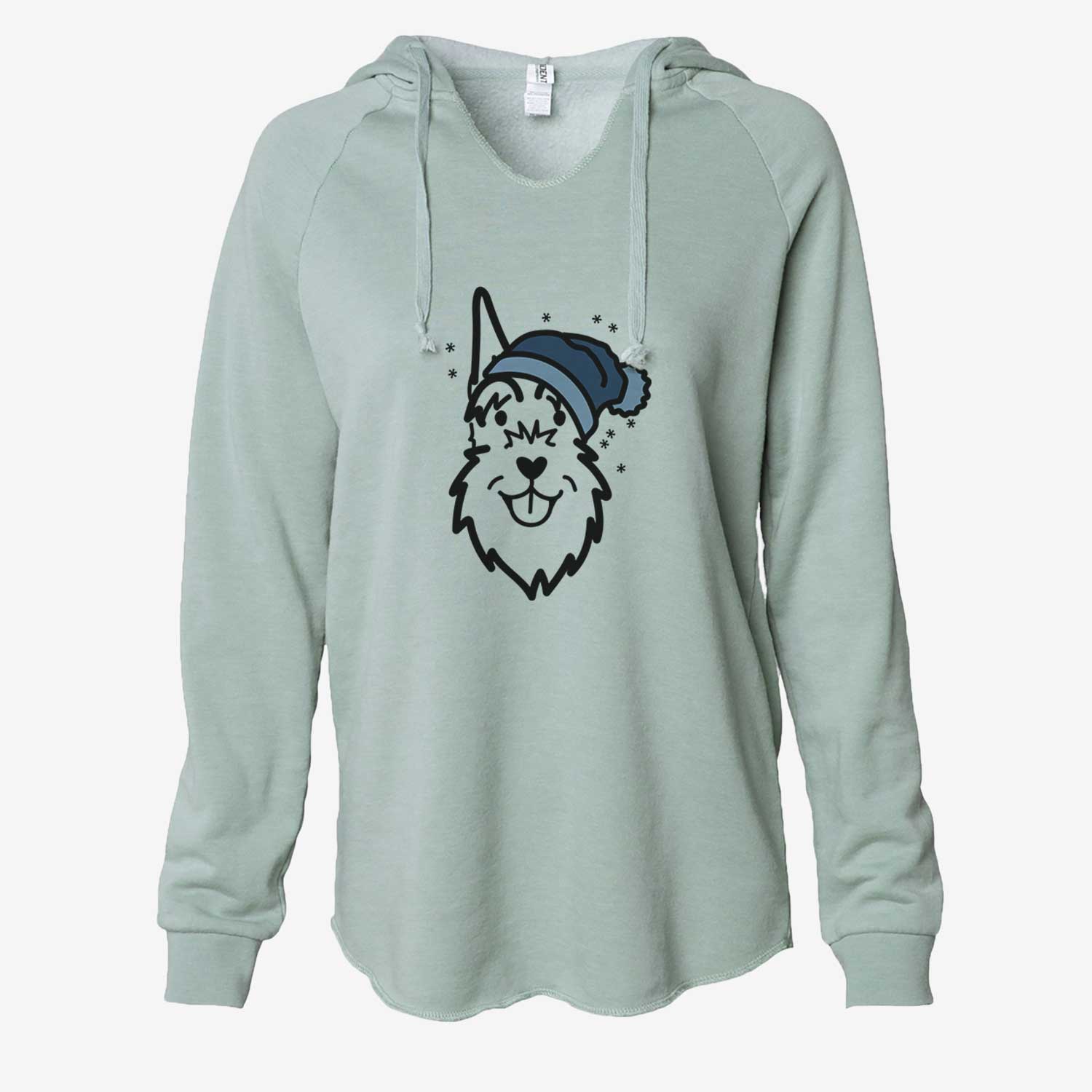 Frosty Schnauzer Cropped Ears - Cali Wave Hooded Sweatshirt