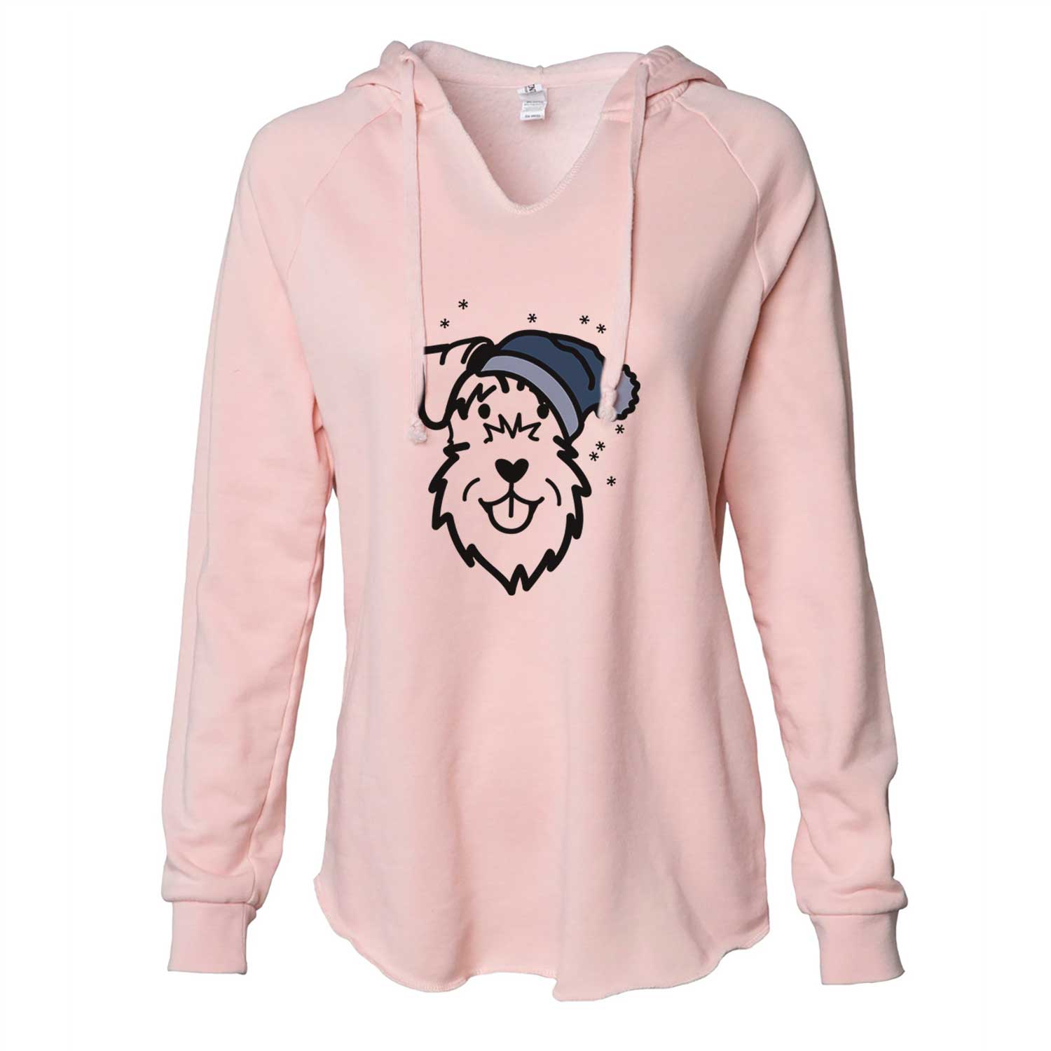 Frosty Schnauzer Natural Ears - Cali Wave Hooded Sweatshirt