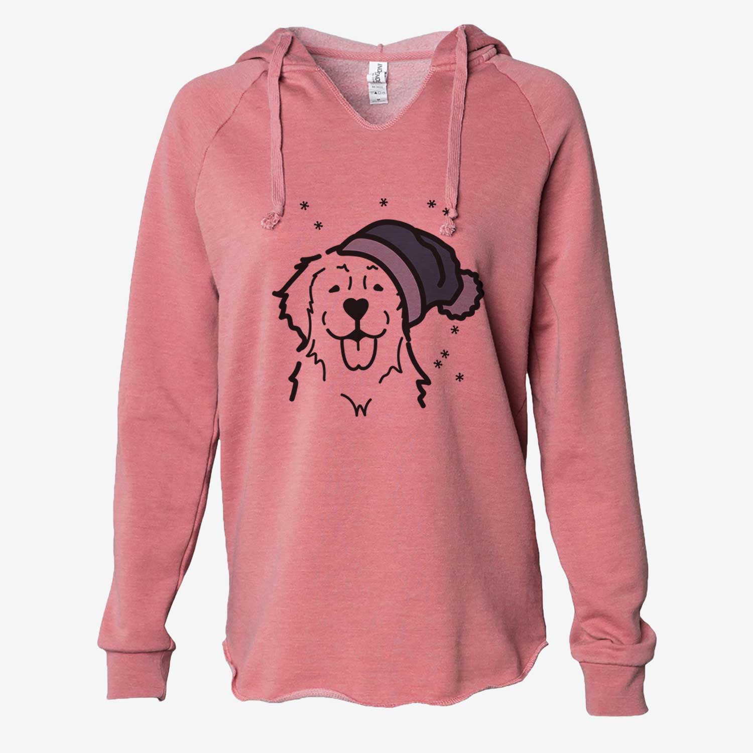 Frosty Golden Retriever - Cali Wave Hooded Sweatshirt