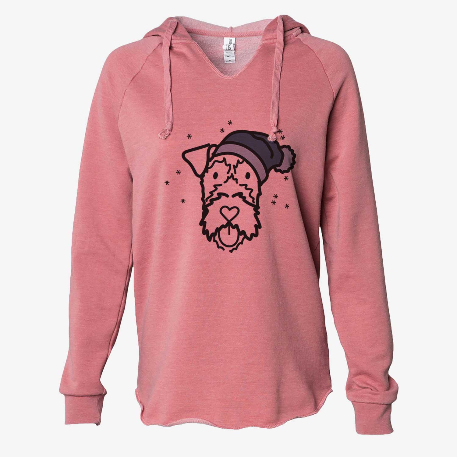 Frosty Irish Terrier - Cali Wave Hooded Sweatshirt