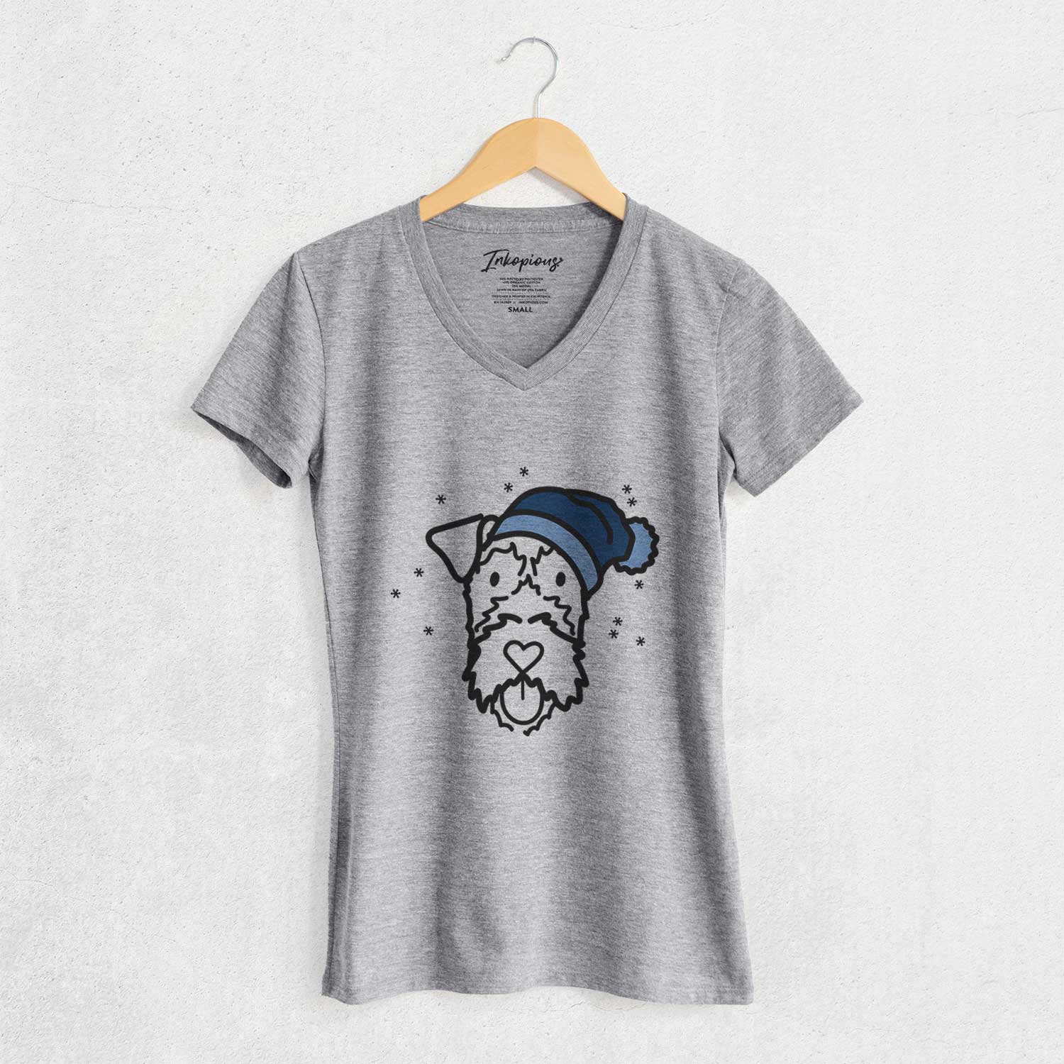 Frosty Irish Terrier - Women's V-neck Shirt
