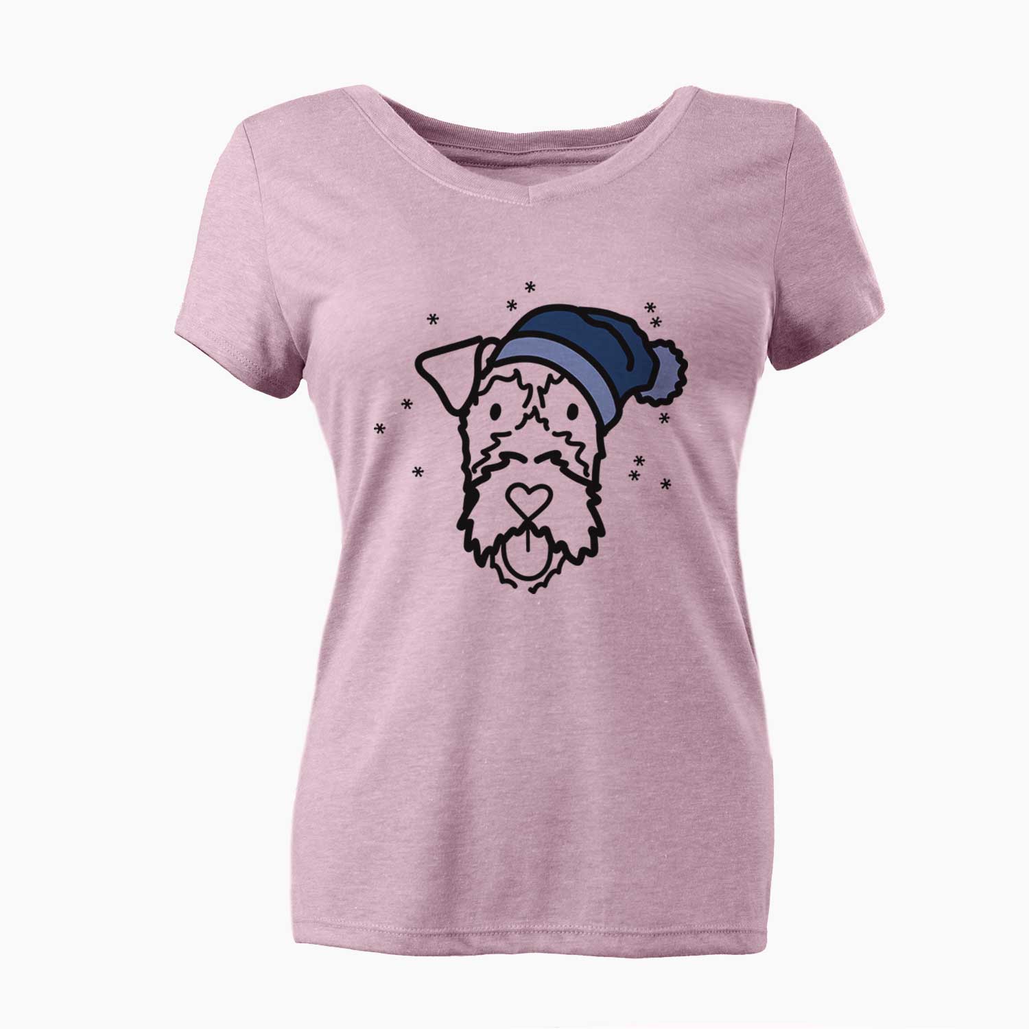 Frosty Irish Terrier - Women's V-neck Shirt