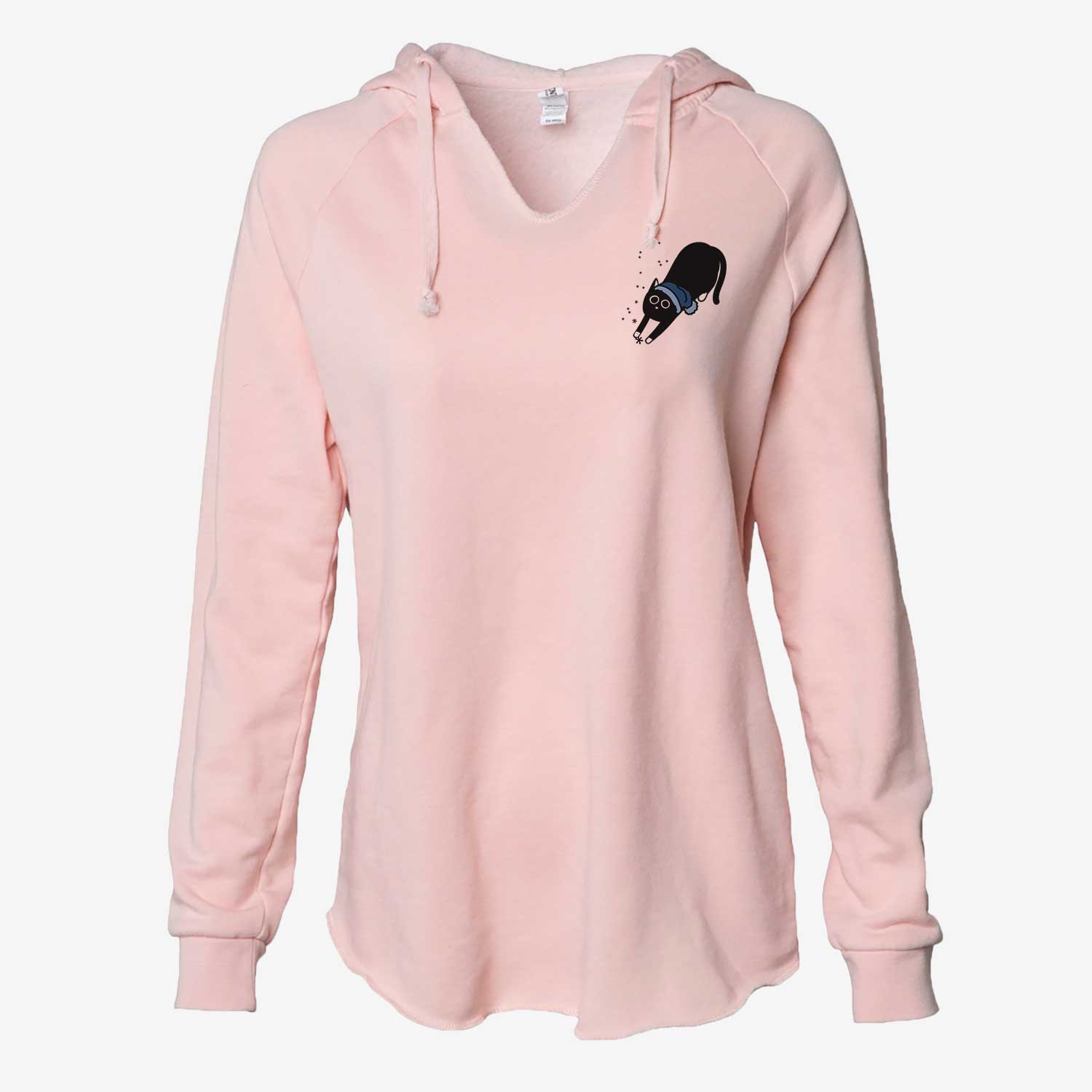 Frosty Black Cat - Bug - Cali Wave Hooded Sweatshirt