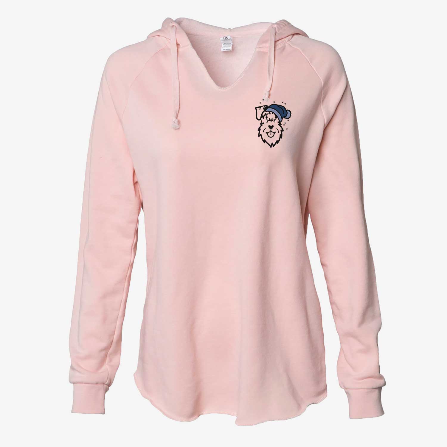 Frosty Schnauzer Natural Ears - Cali Wave Hooded Sweatshirt