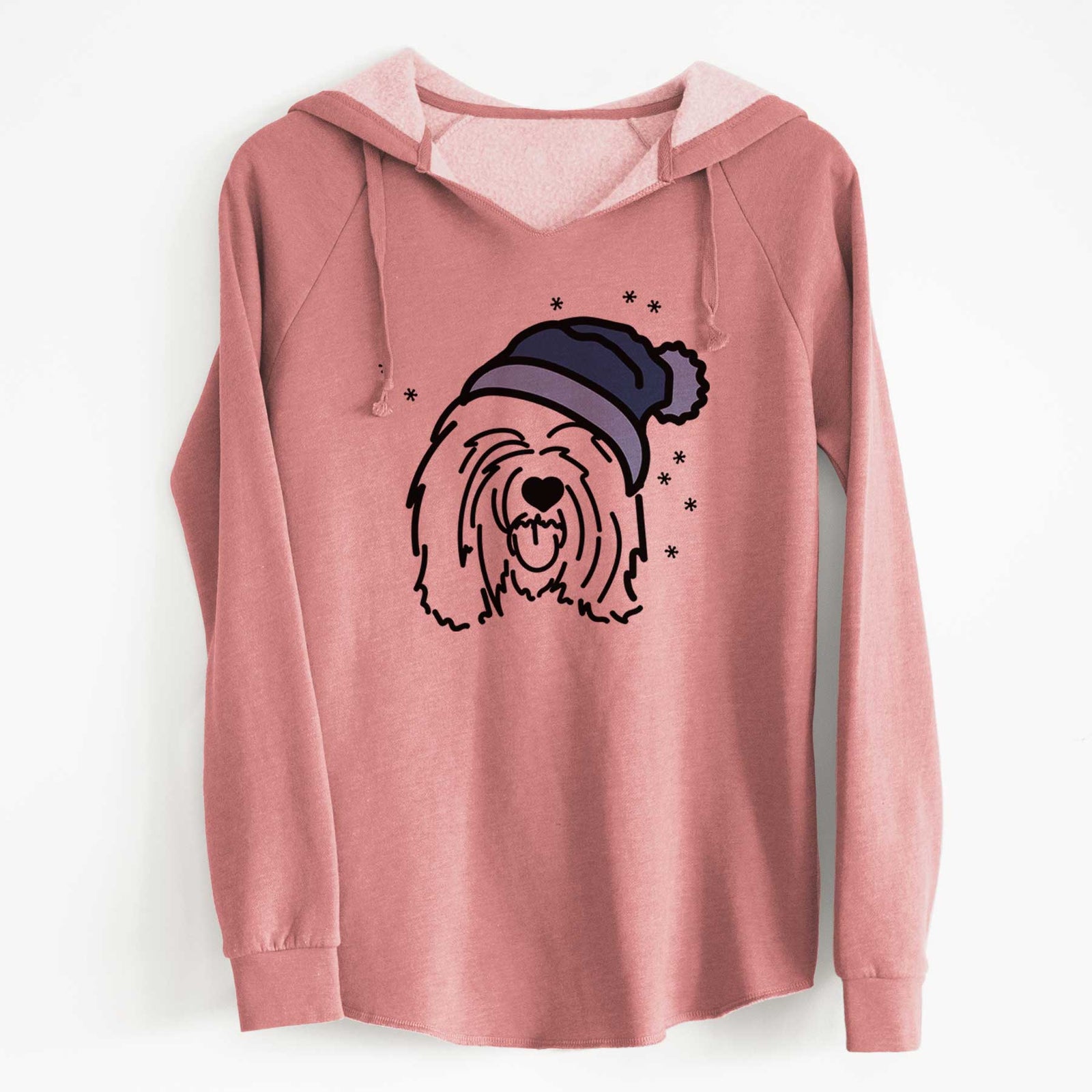 Frosty Tibetan Mastiff - Stan - Cali Wave Hooded Sweatshirt