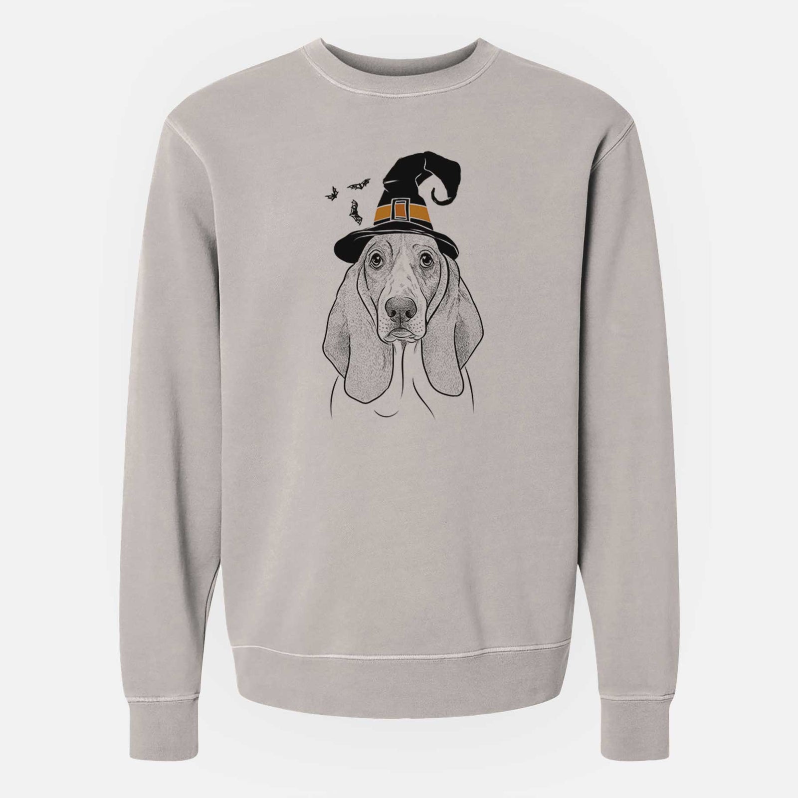Witch Addison the Basset Hound - Unisex Pigment Dyed Crew Sweatshirt