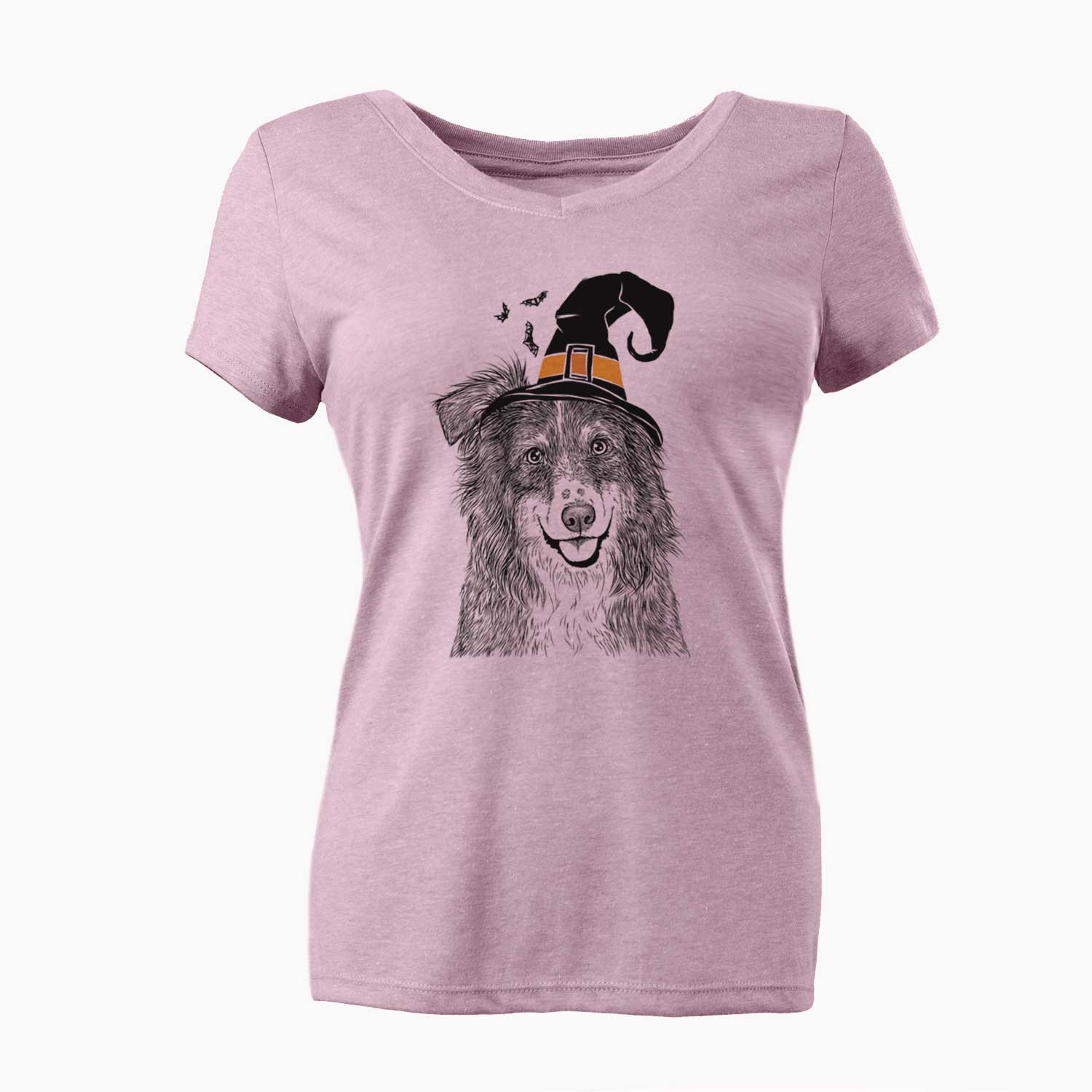 Witch Aushe the Australian Shepherd - Women's V-neck Shirt
