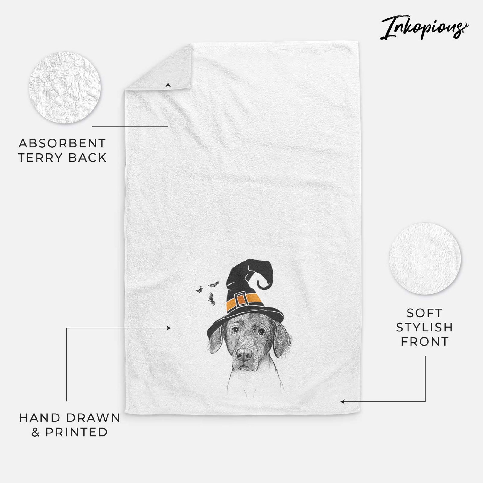 Baldwin the Mixed Breed Decorative Hand Towel