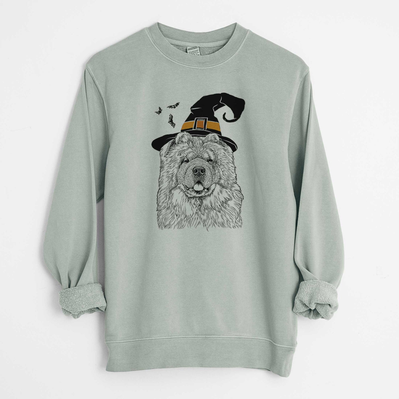 Witch Baloo the Chow Chow - Unisex Pigment Dyed Crew Sweatshirt
