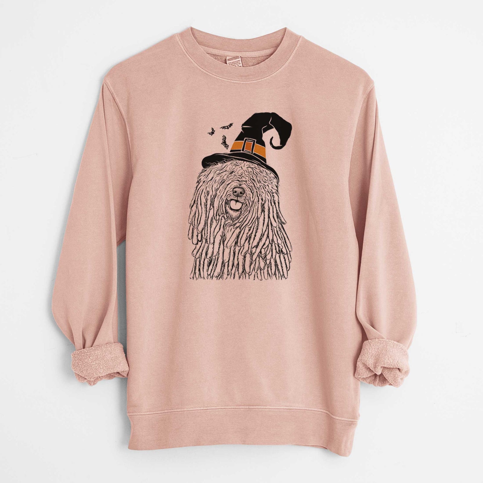 Witch Barry the Komondor - Unisex Pigment Dyed Crew Sweatshirt