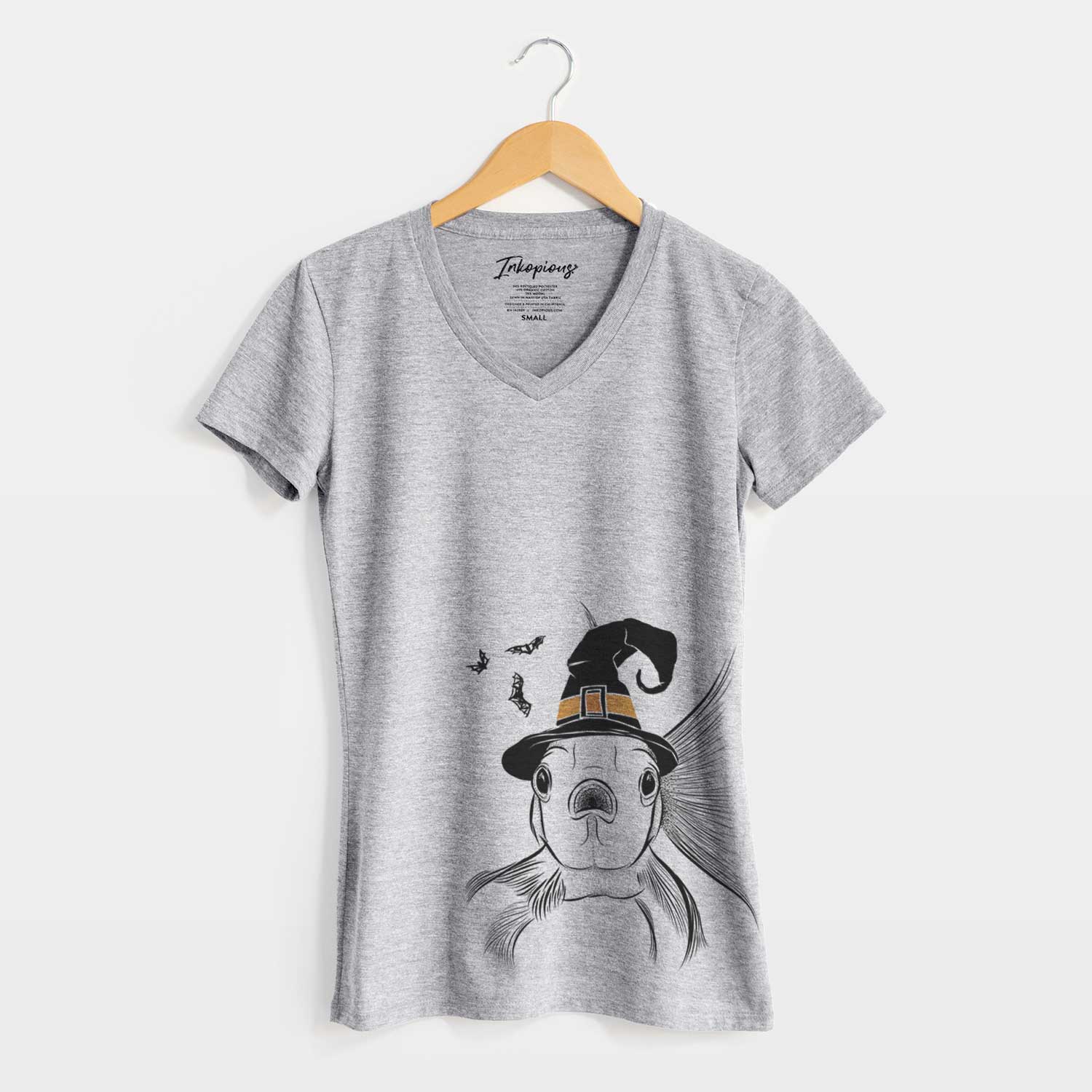 Witch Beefcake the Goldfish - Women's V-neck Shirt