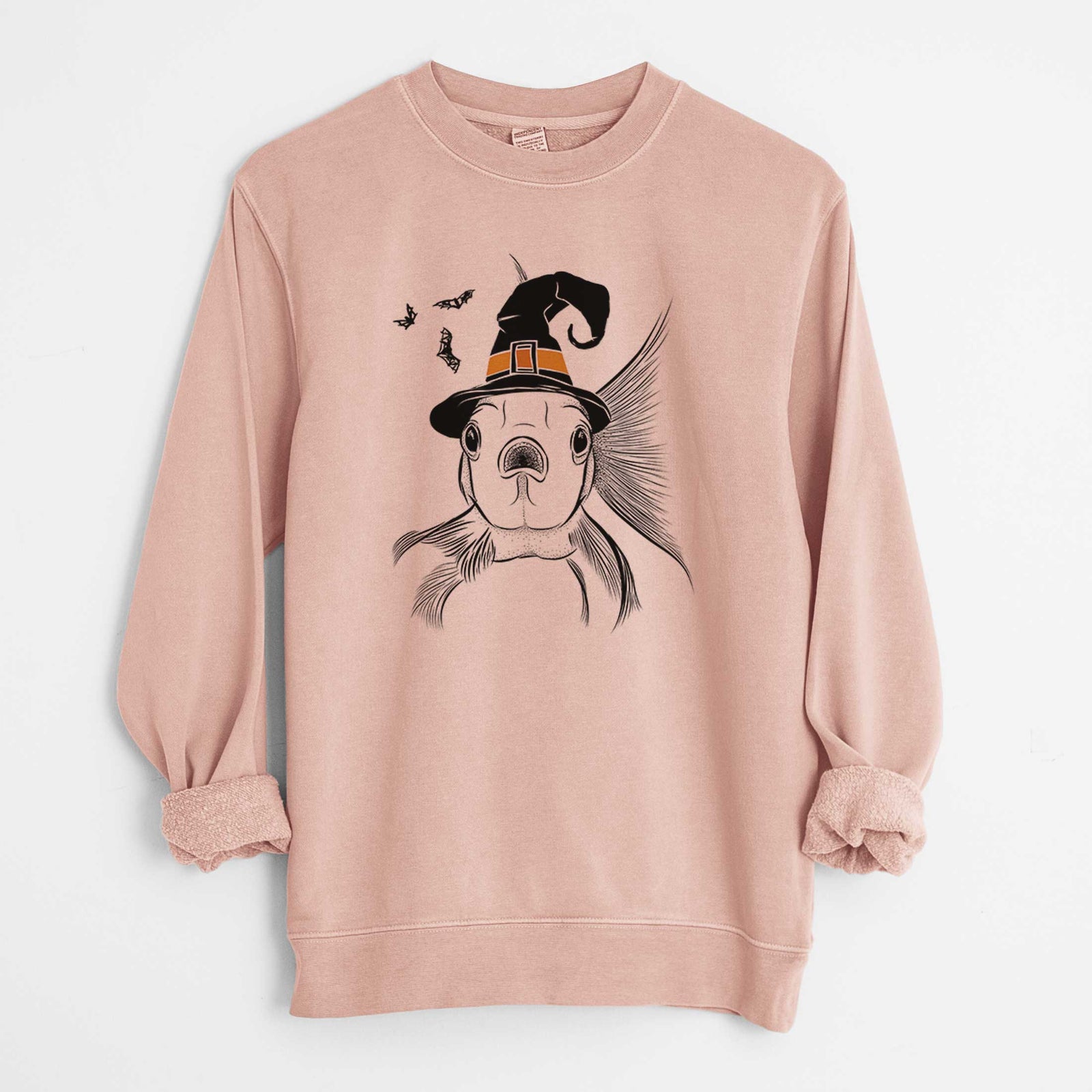 Witch Beefcake the Goldfish - Unisex Pigment Dyed Crew Sweatshirt