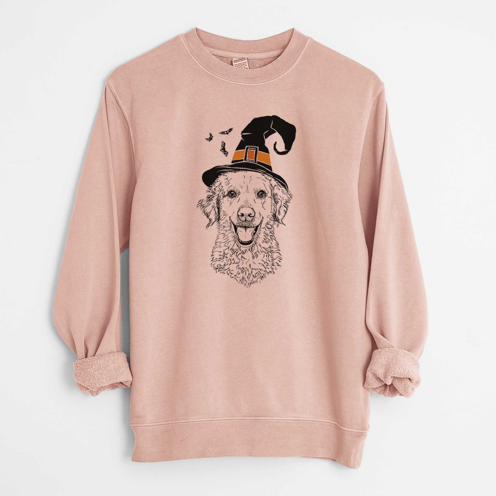 Witch Bella Bean the Goldendoodle - Unisex Pigment Dyed Crew Sweatshirt