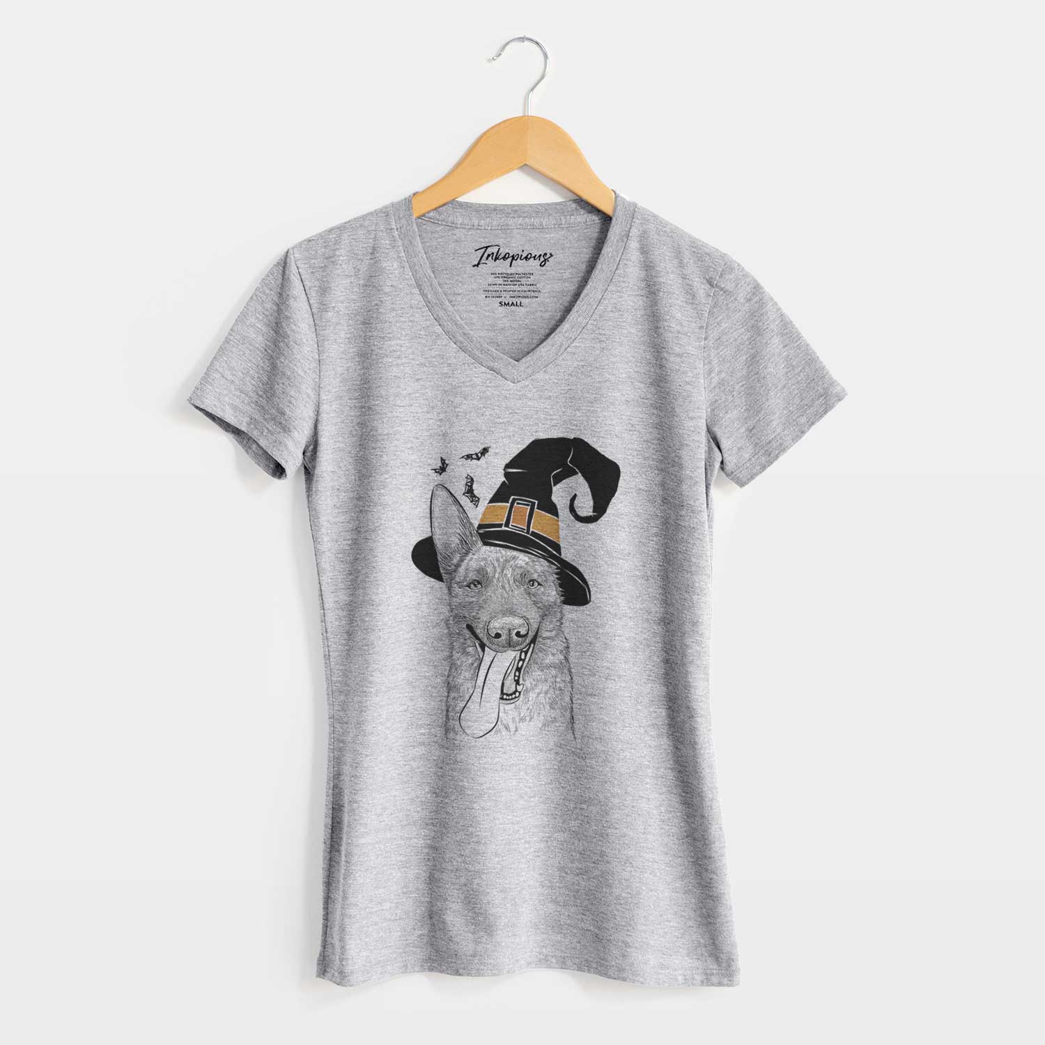 Witch Bessa the Dutch Shepherd - Women's V-neck Shirt