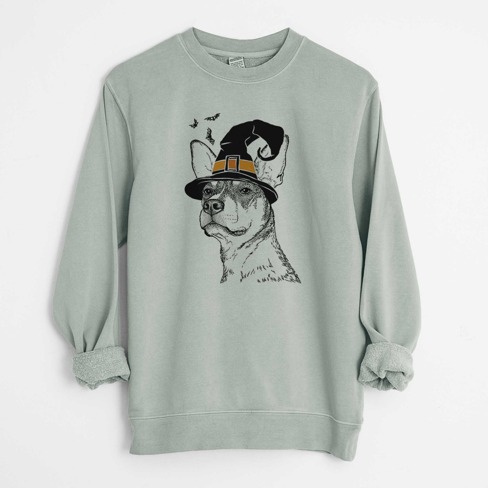 Witch Bill the Heeler Mix - Unisex Pigment Dyed Crew Sweatshirt