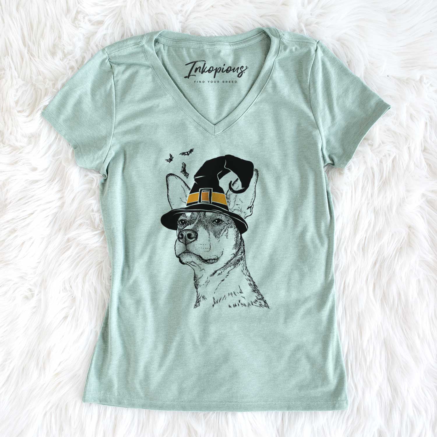 Witch Bill the Heeler Mix - Women's V-neck Shirt