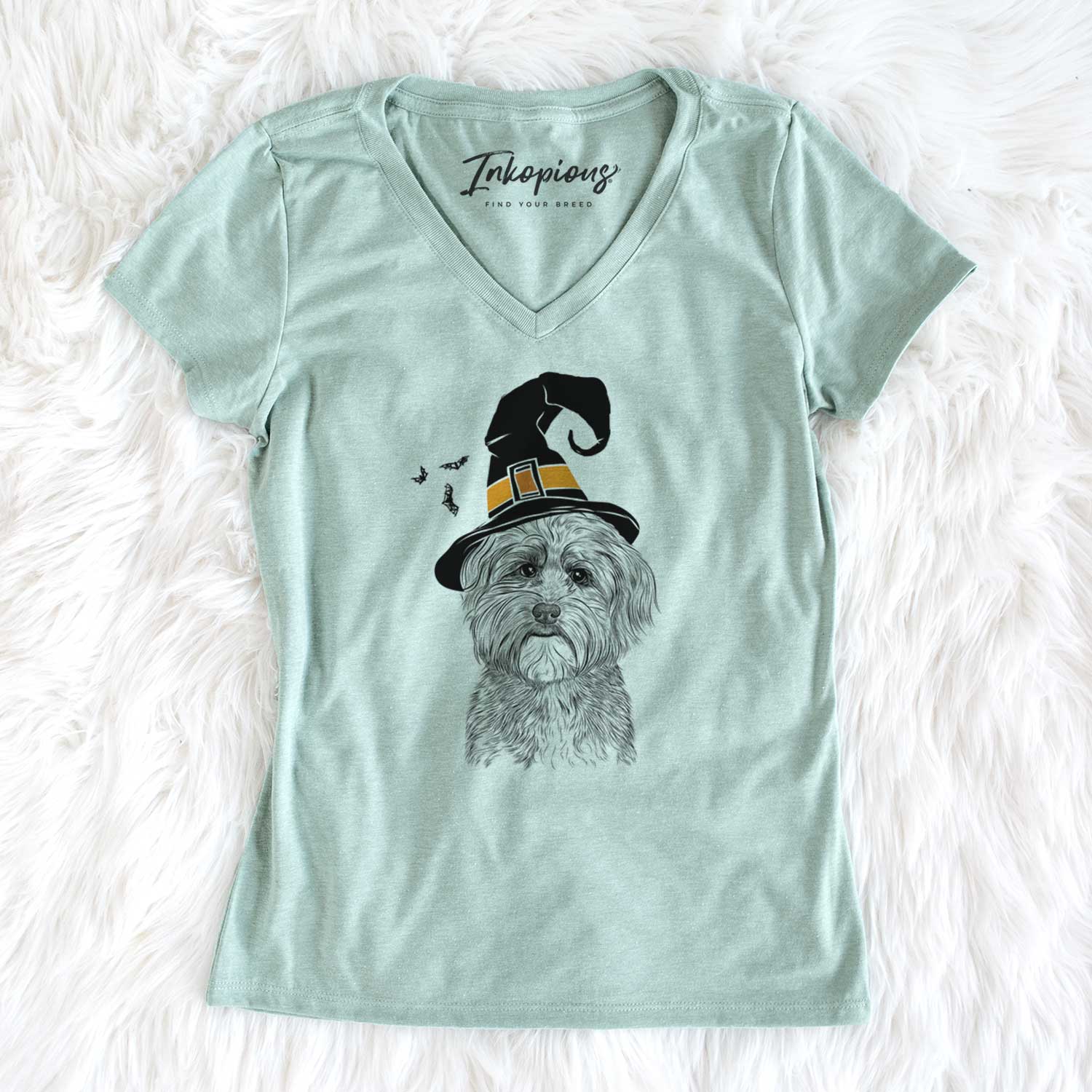 Witch Bingo the Mixed Breed - Women's V-neck Shirt