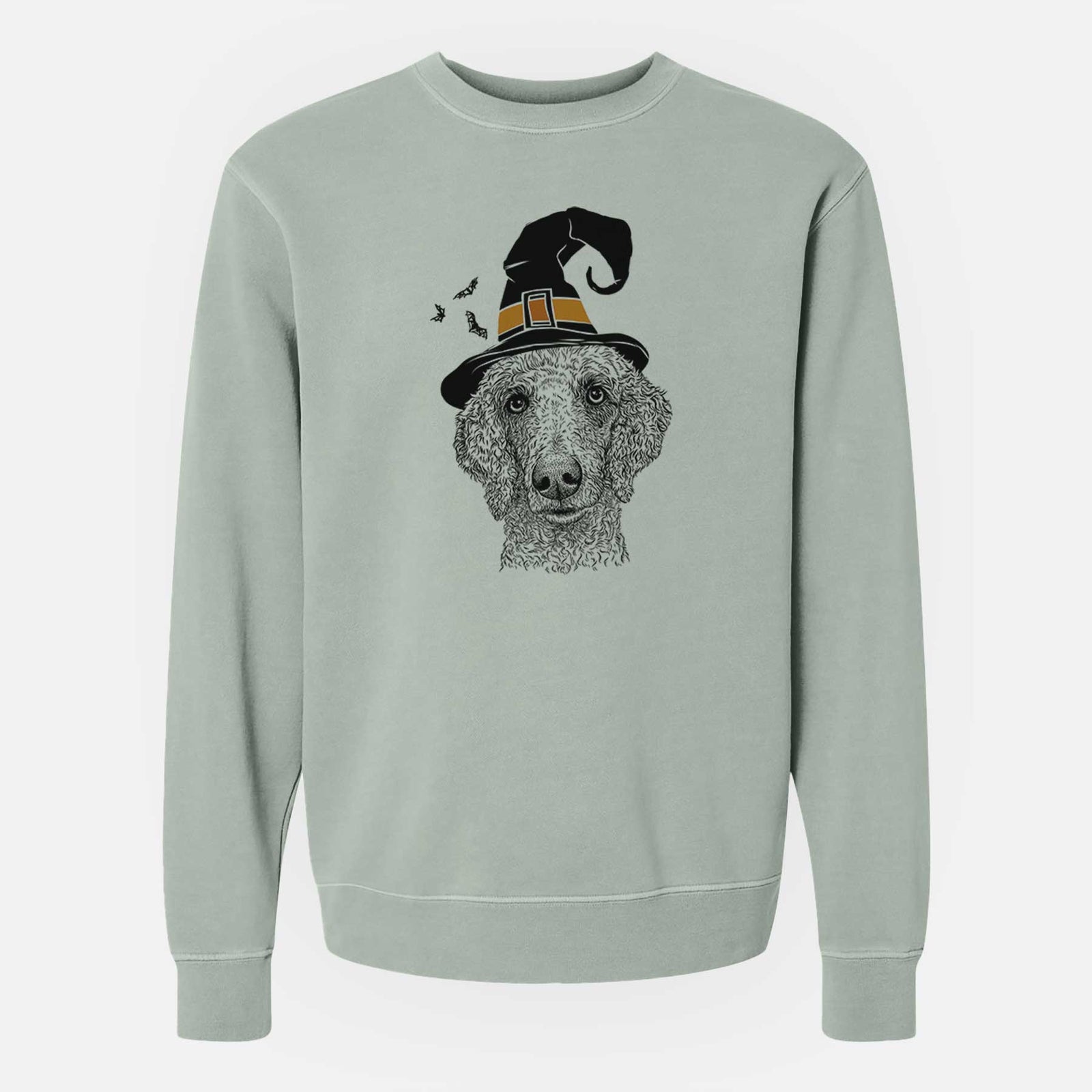 Witch Blossom the Poodle - Unisex Pigment Dyed Crew Sweatshirt