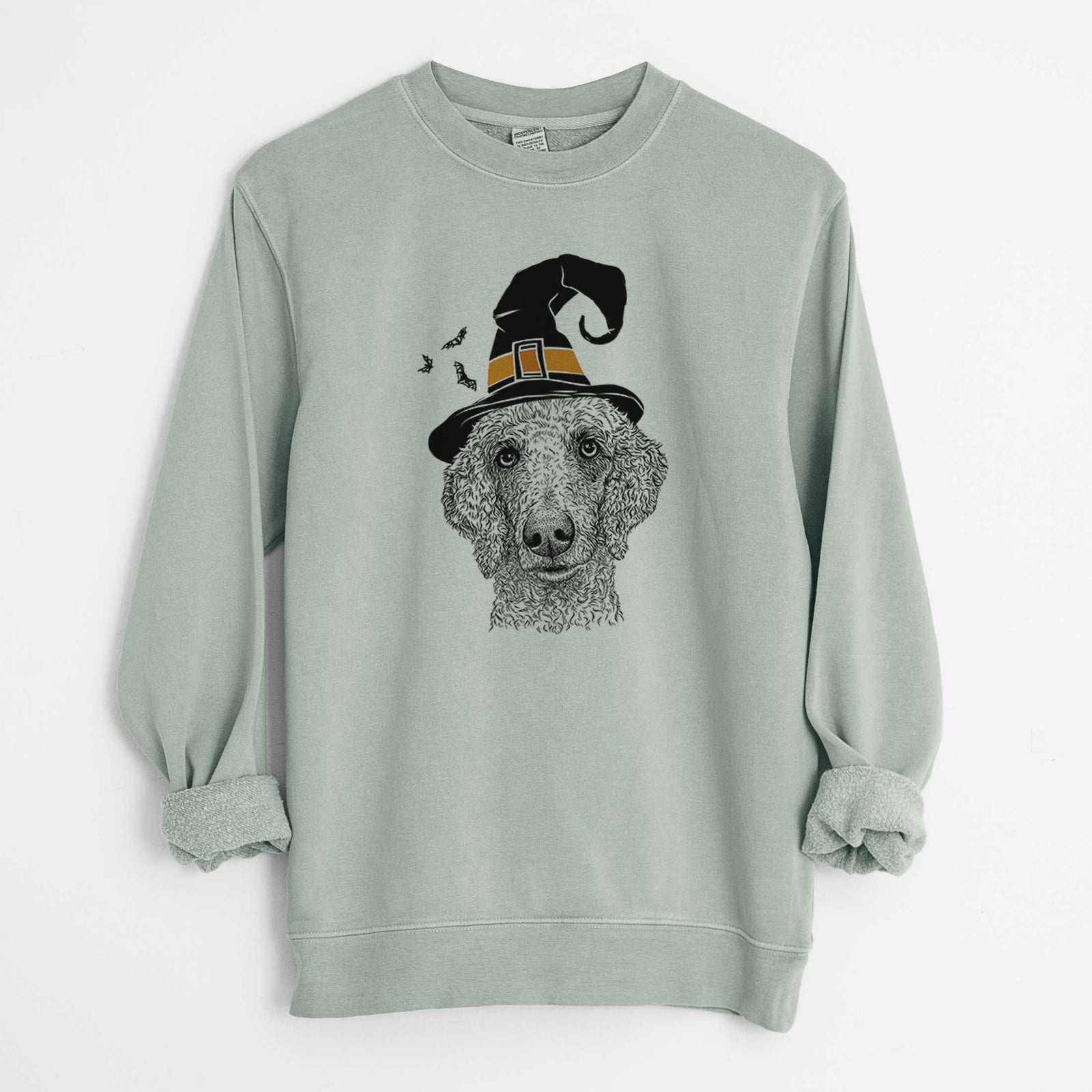 Witch Blossom the Poodle - Unisex Pigment Dyed Crew Sweatshirt