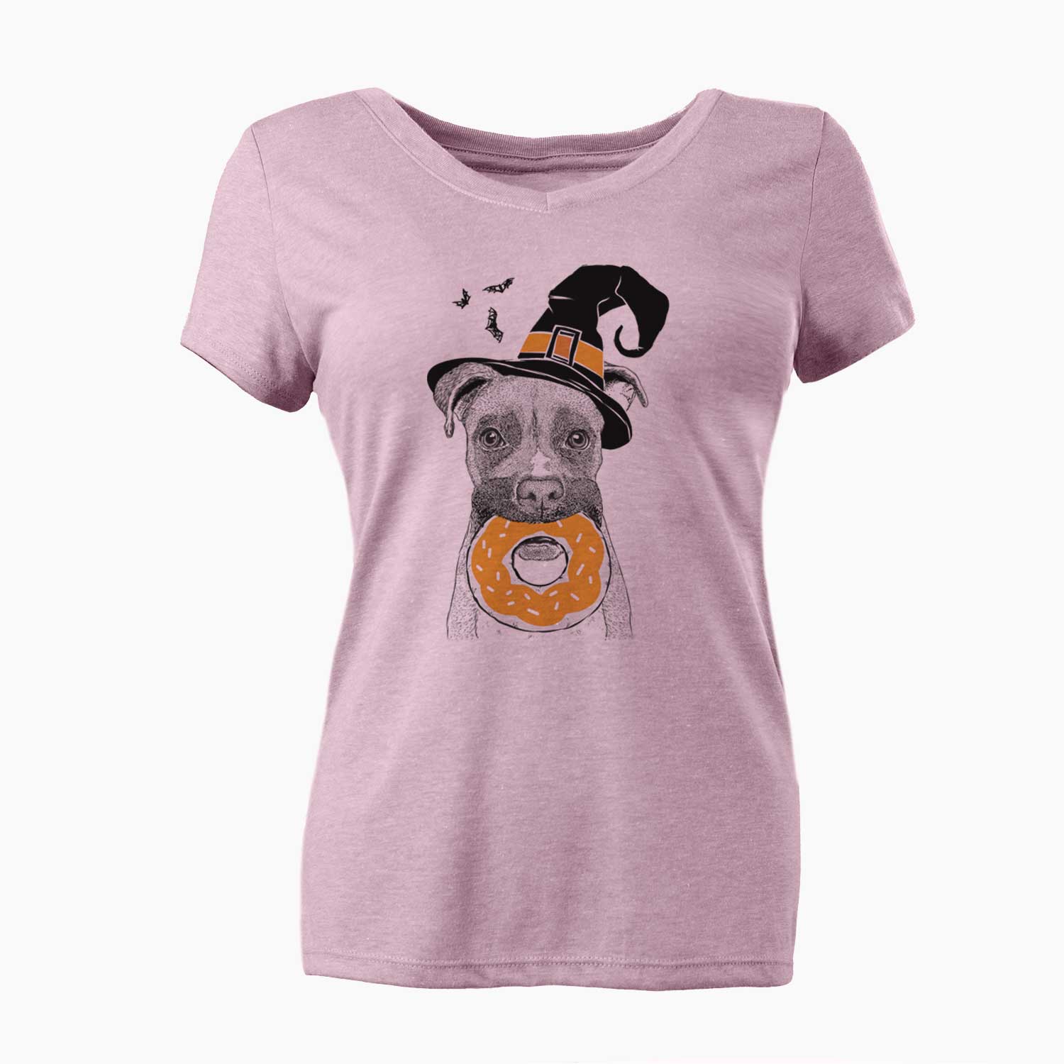 Witch Bo the Boxer - Women's V-neck Shirt