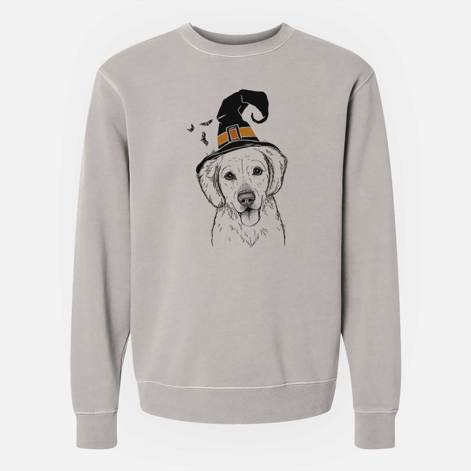 Witch Bojo the Golden Retriever - Unisex Pigment Dyed Crew Sweatshirt
