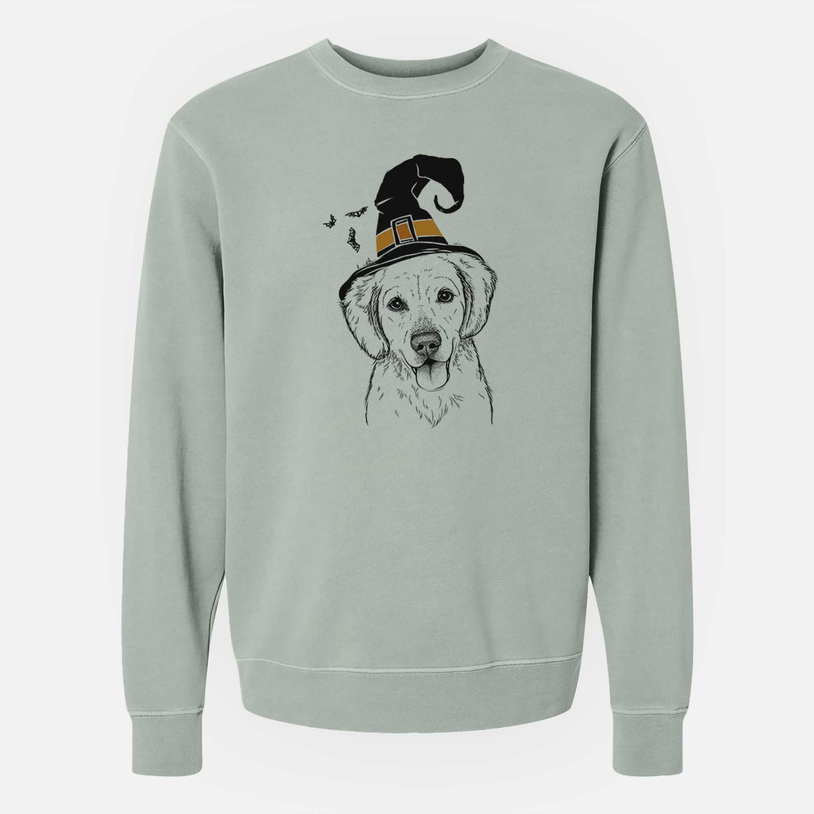 Witch Bojo the Golden Retriever - Unisex Pigment Dyed Crew Sweatshirt