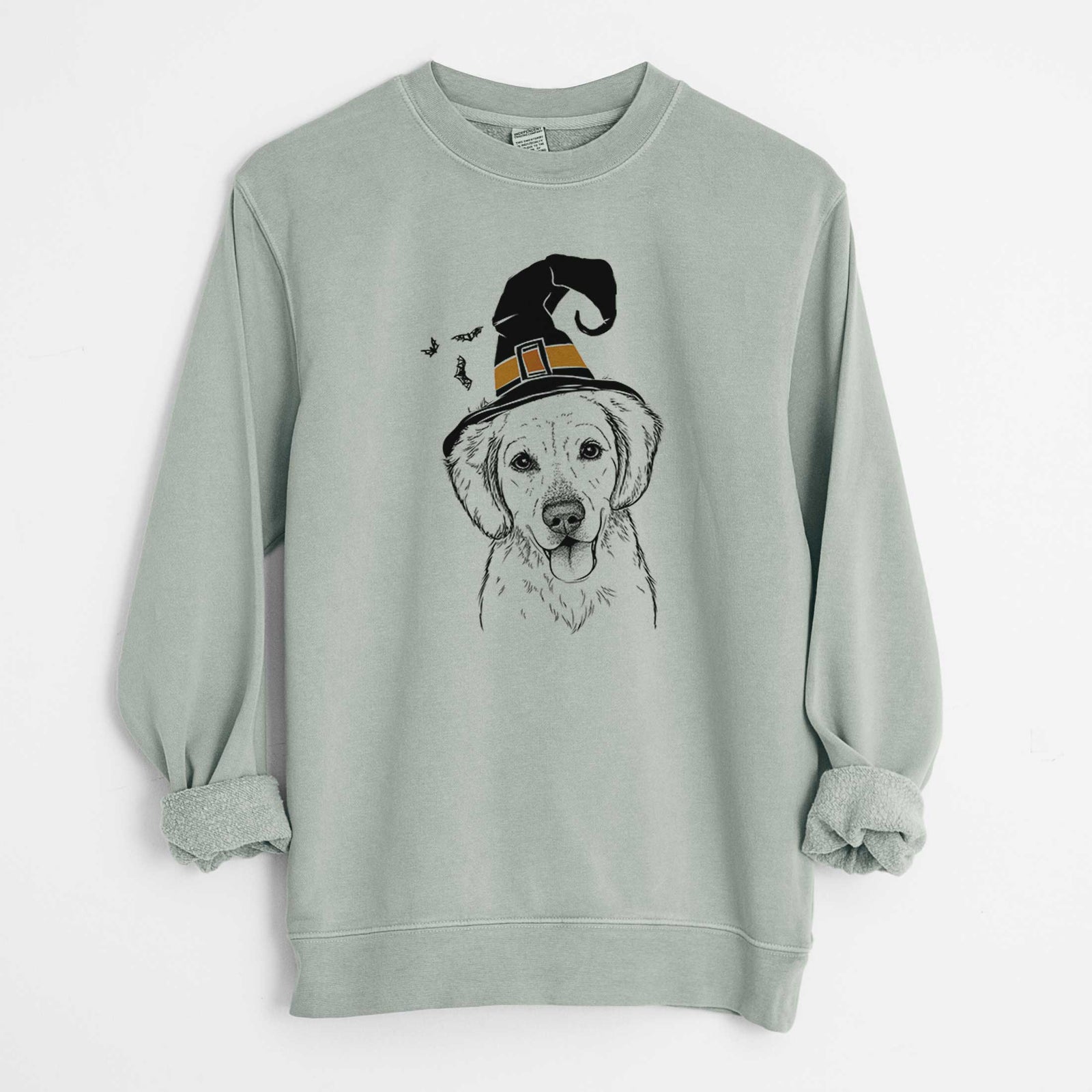 Witch Bojo the Golden Retriever - Unisex Pigment Dyed Crew Sweatshirt
