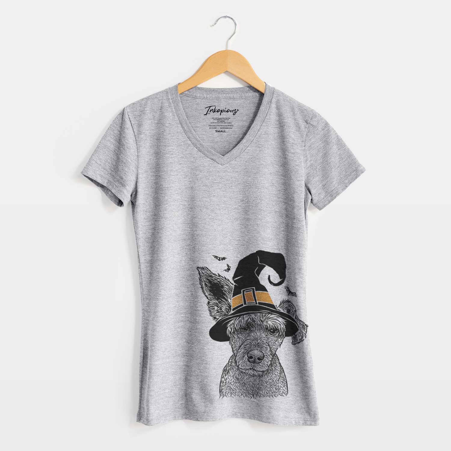 Witch Boodles the Schnauzer Mix - Women's V-neck Shirt