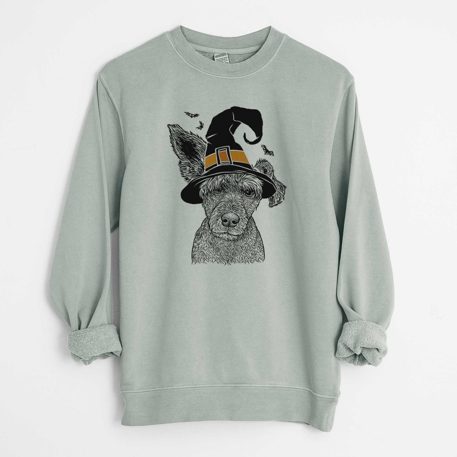 Witch Boodles the Schnauzer Mix - Unisex Pigment Dyed Crew Sweatshirt