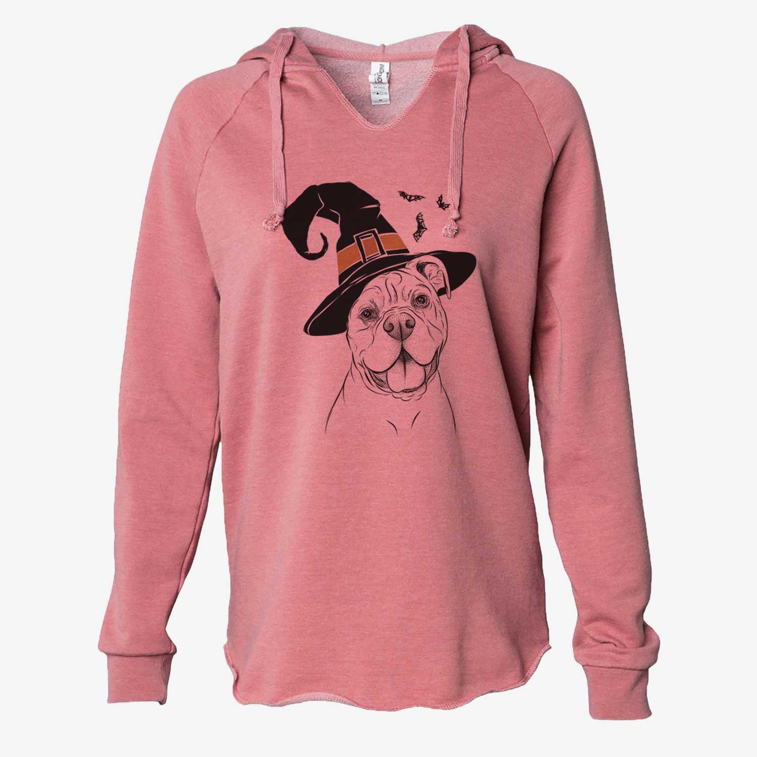 Witch Bravo the Bulldog Mix - Cali Wave Hooded Sweatshirt