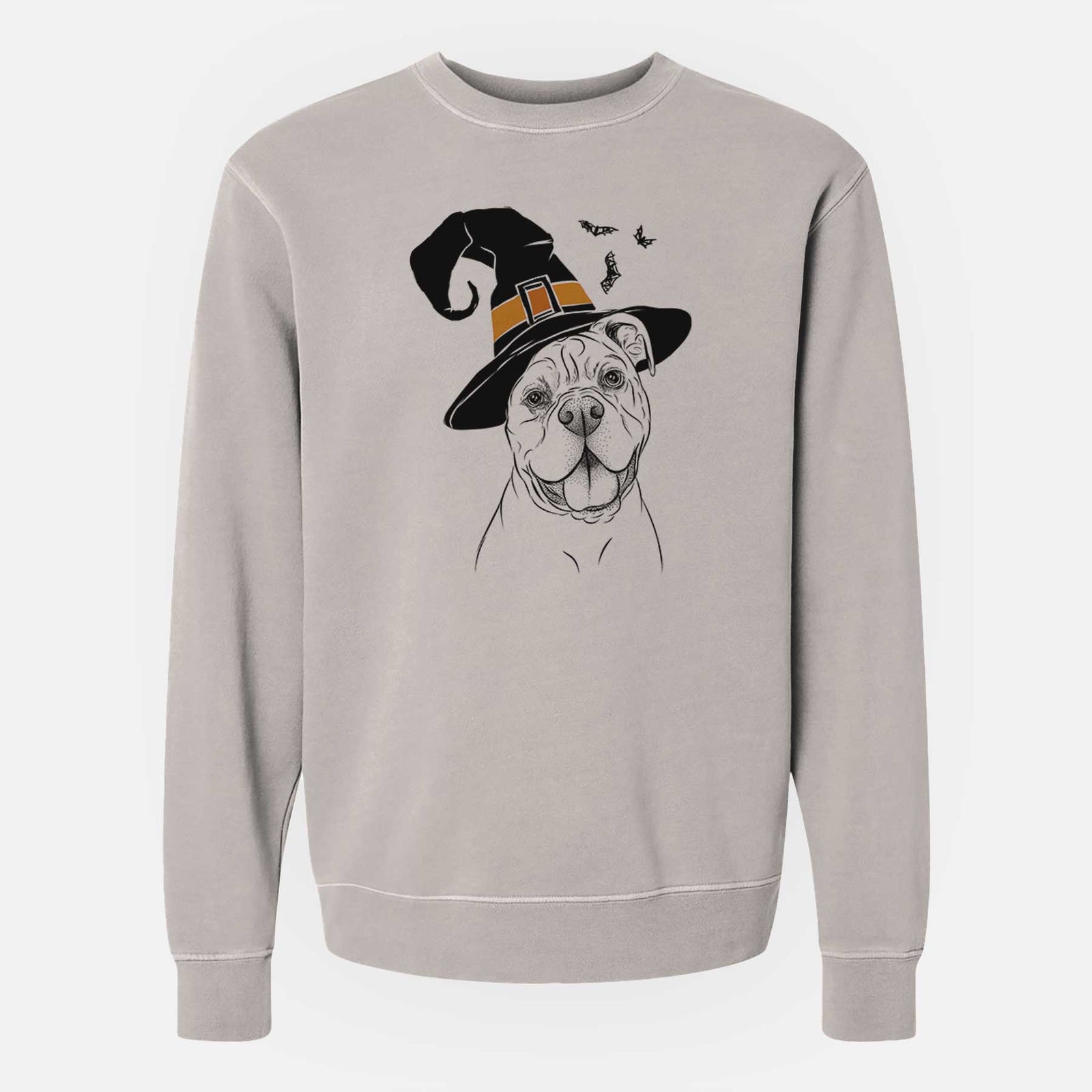 Witch Bravo the Bulldog Mix - Unisex Pigment Dyed Crew Sweatshirt