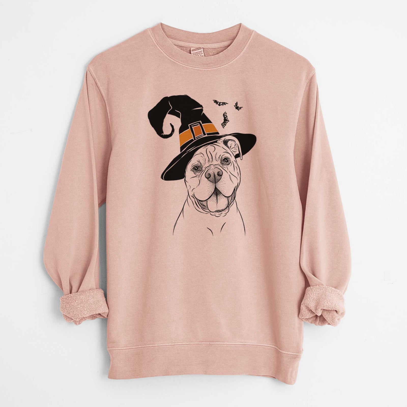 Witch Bravo the Bulldog Mix - Unisex Pigment Dyed Crew Sweatshirt
