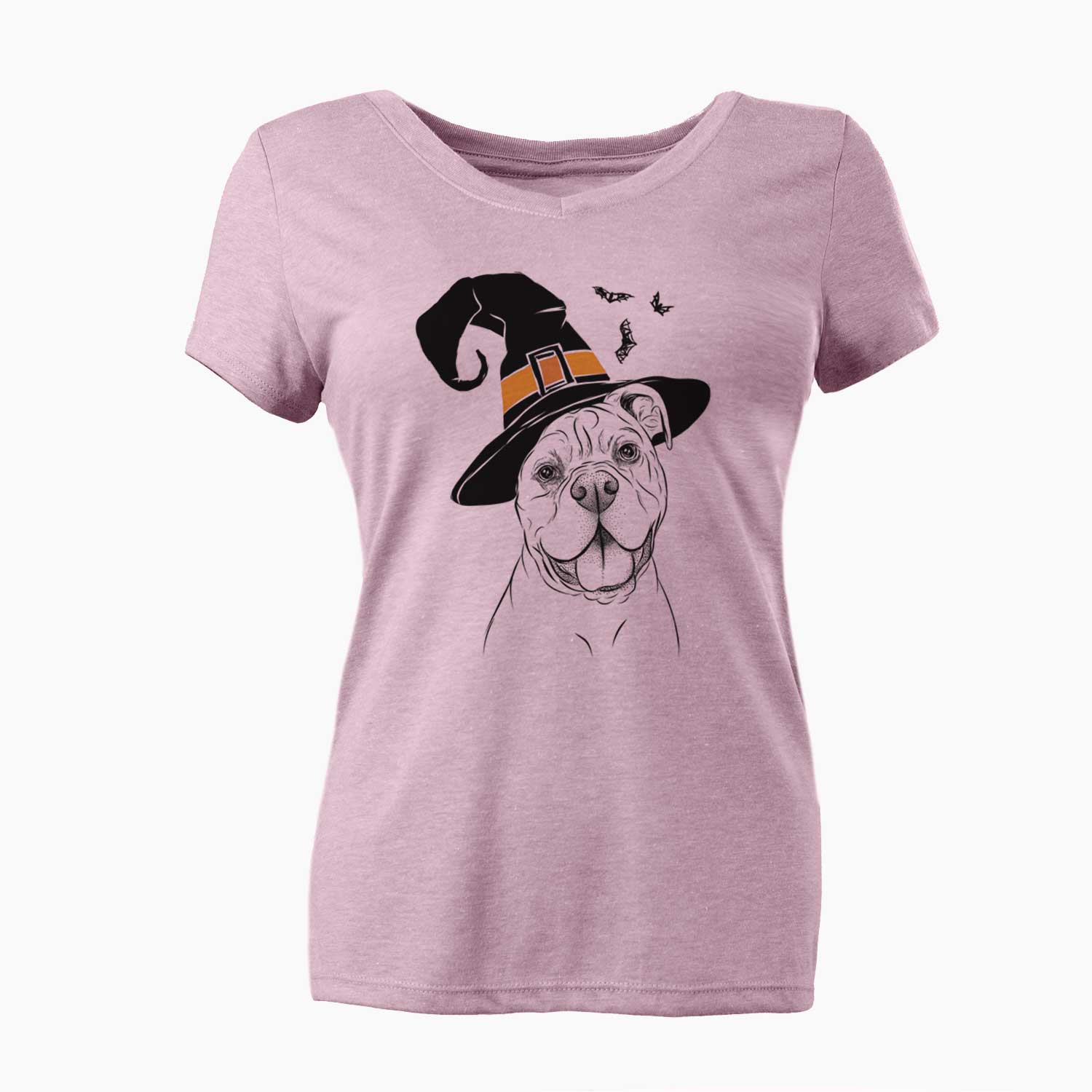 Witch Bravo the Bulldog Mix - Women's V-neck Shirt
